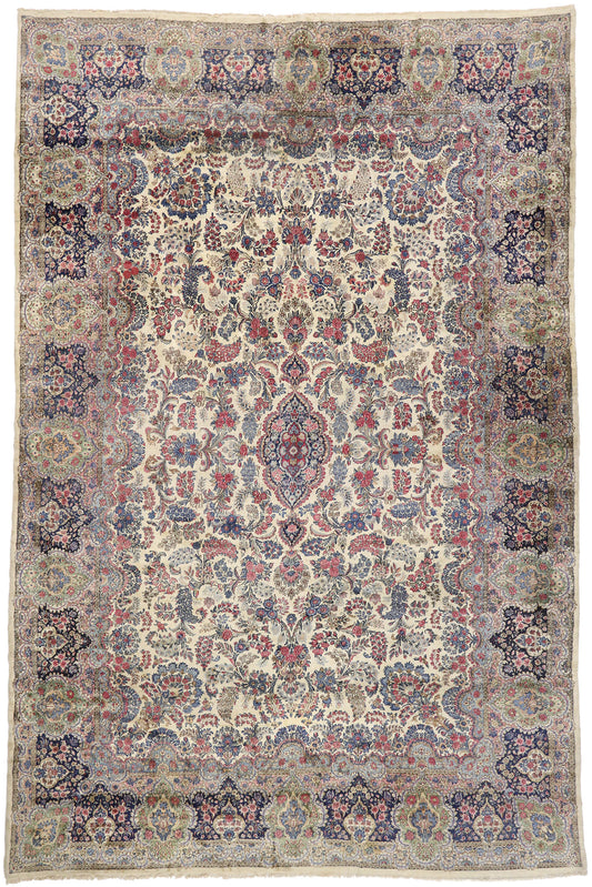 12 x 18 Antique Persian Kerman Rug 74979