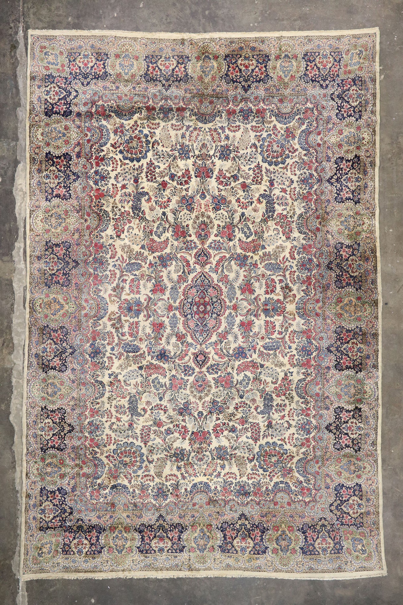 12 x 18 Antique Persian Kerman Rug 74979