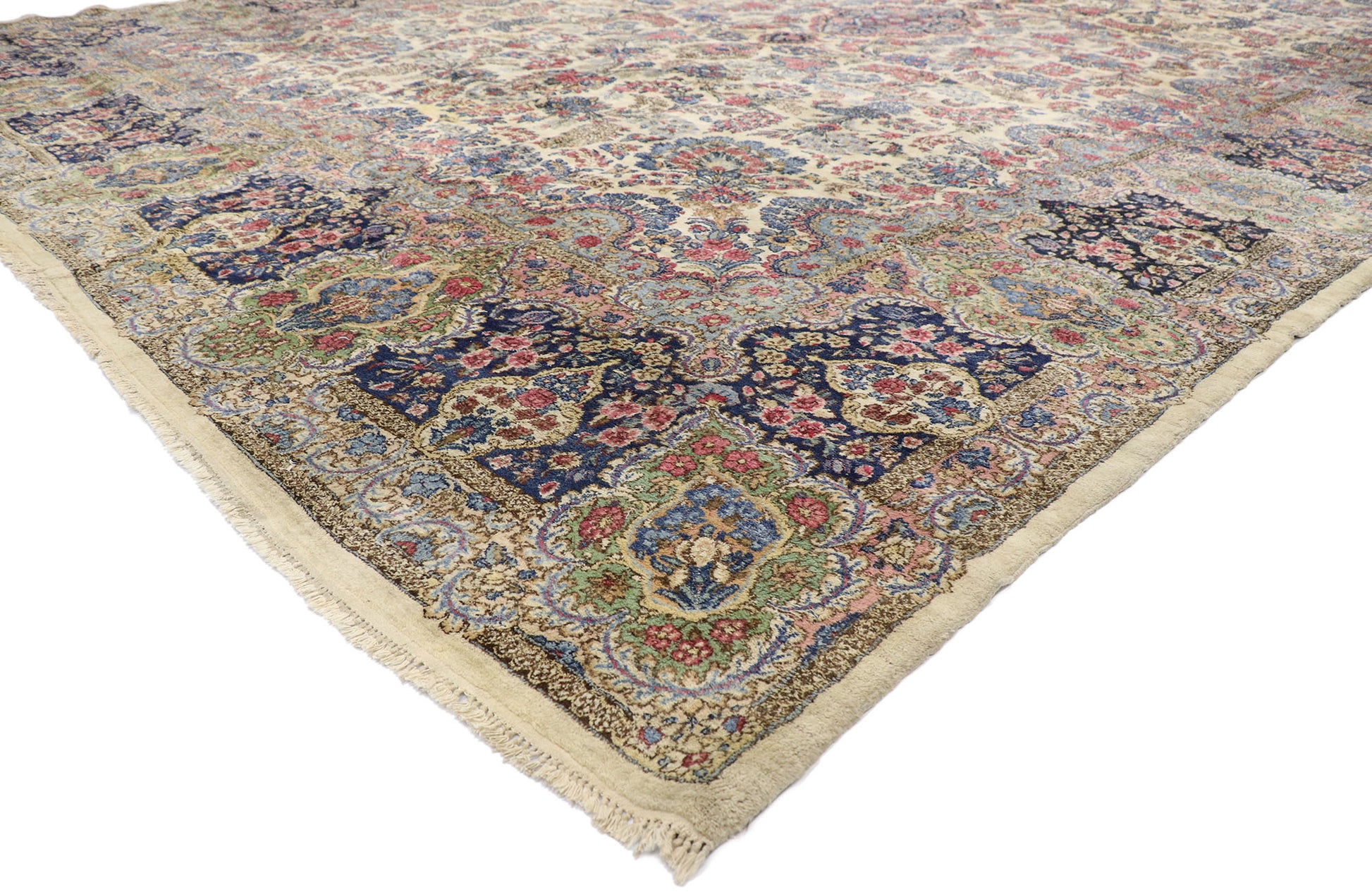 12 x 18 Antique Persian Kerman Rug 74979