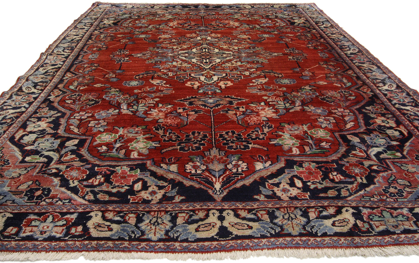 11 x 18 Vintage Tabriz Rug 74985
