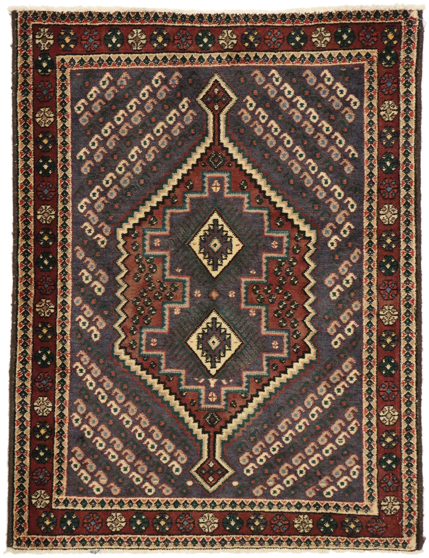 3 x 4 Vintage Persian Afshar Rug 75004