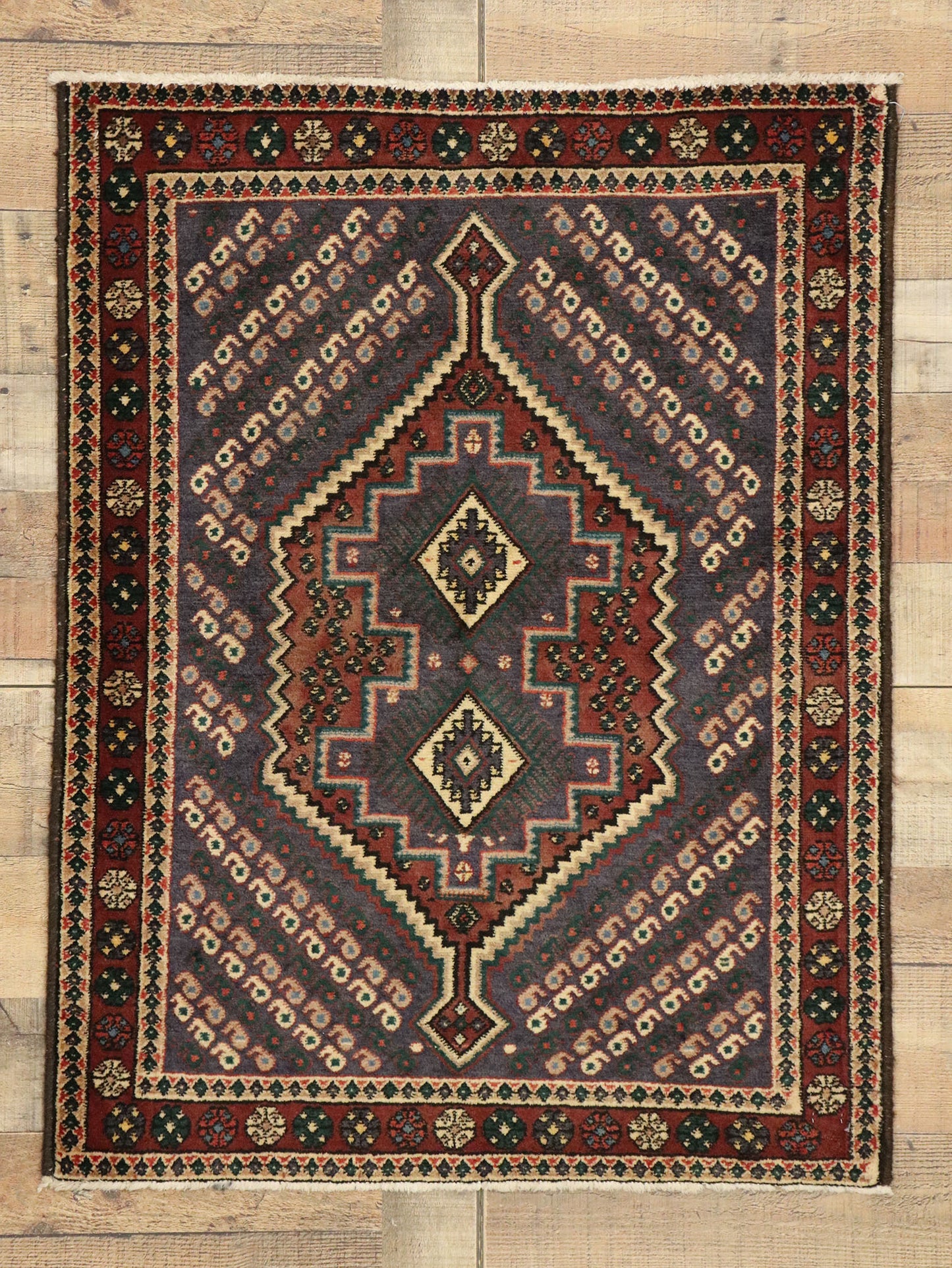 3 x 4 Vintage Persian Afshar Rug 75004