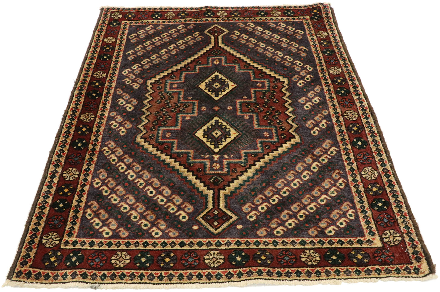 3 x 4 Vintage Persian Afshar Rug 75004