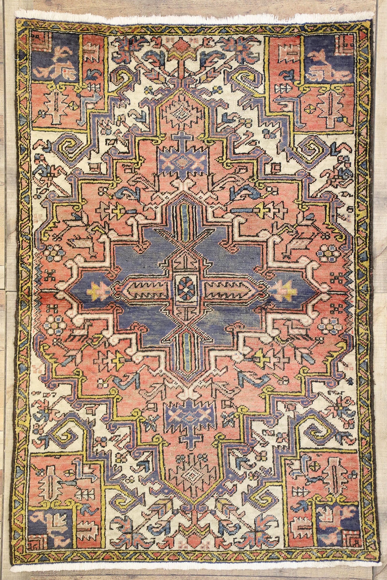 4 x 6 Vintage Persian Heriz Rug 75110