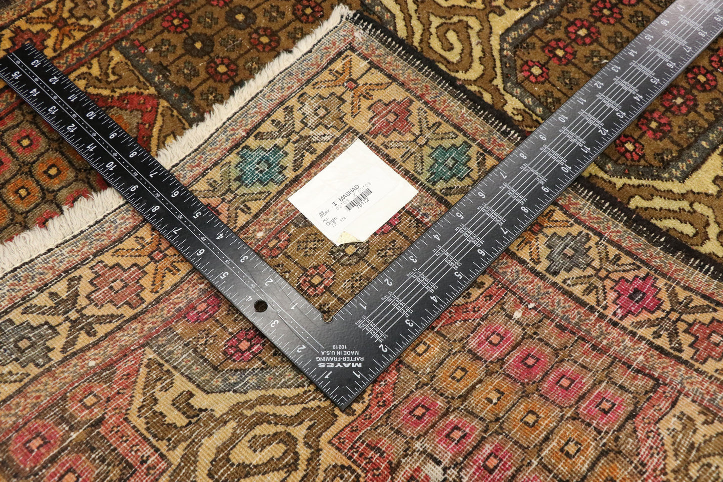 3 x 4 Vintage Persian Mashhad Rug 75172