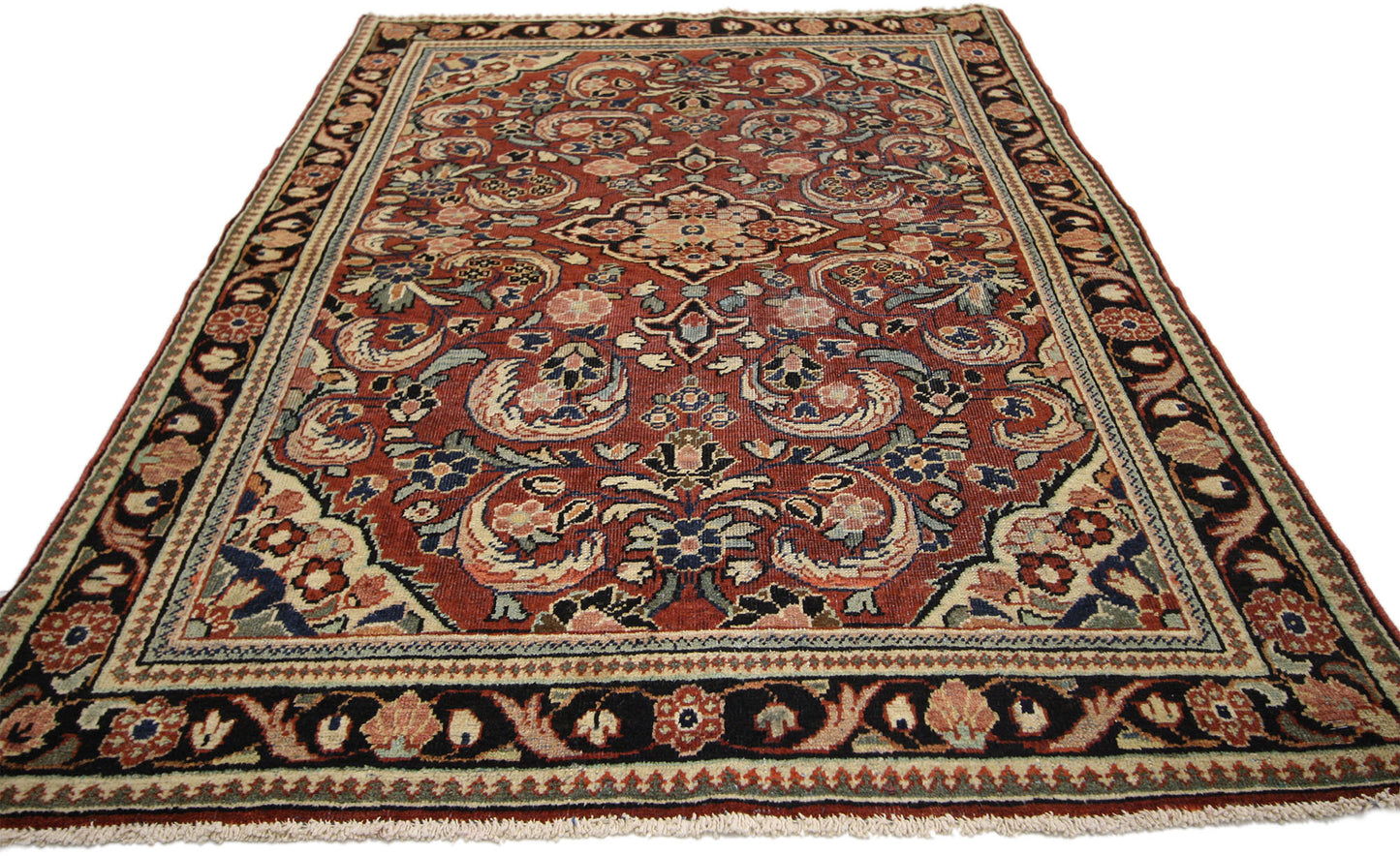 4 x 7 Vintage Persian Mahal Rug 75187