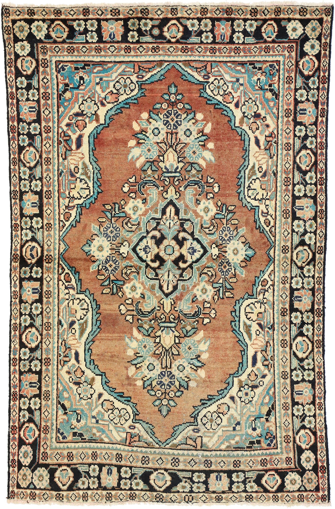 4 x 7 Vintage Persian Mahal Rug 75188