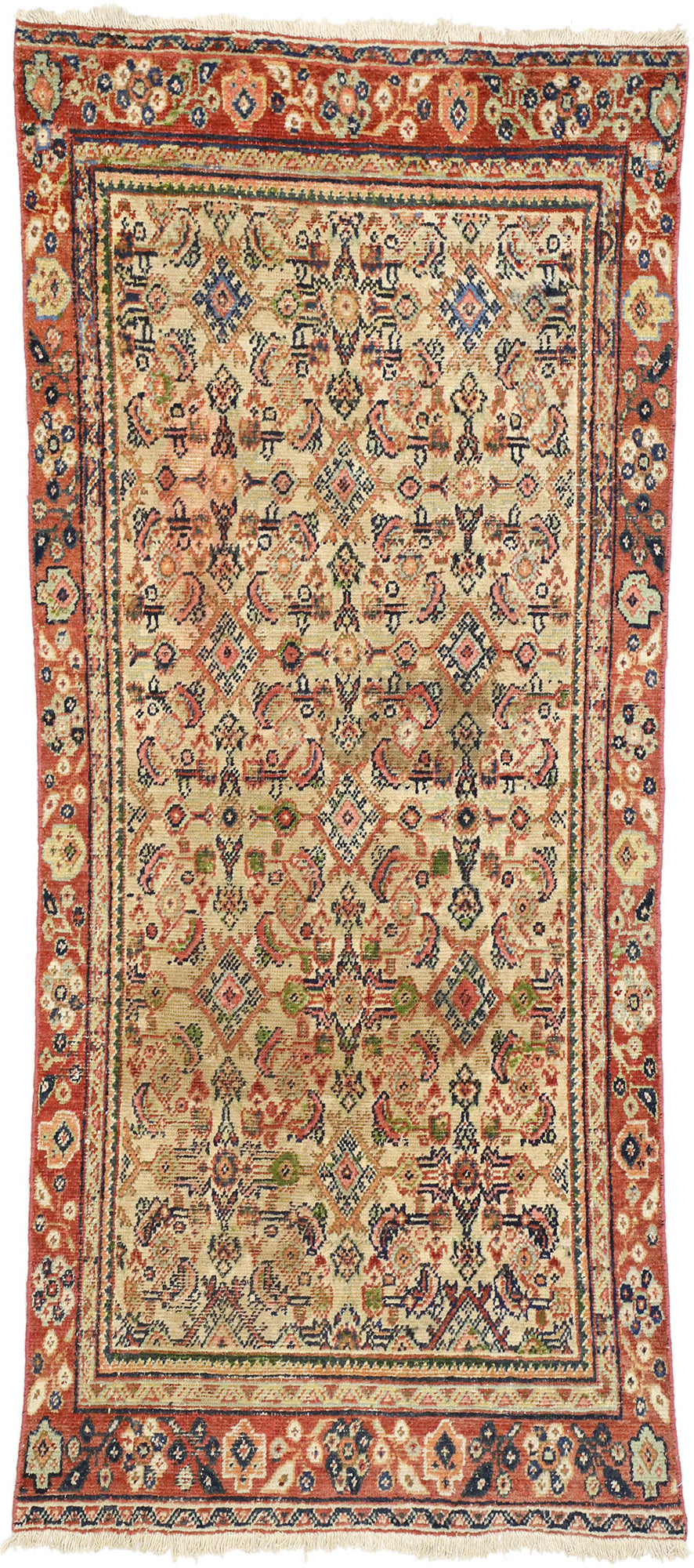 4 x 9 Vintage Persian Mahal Rug 75196