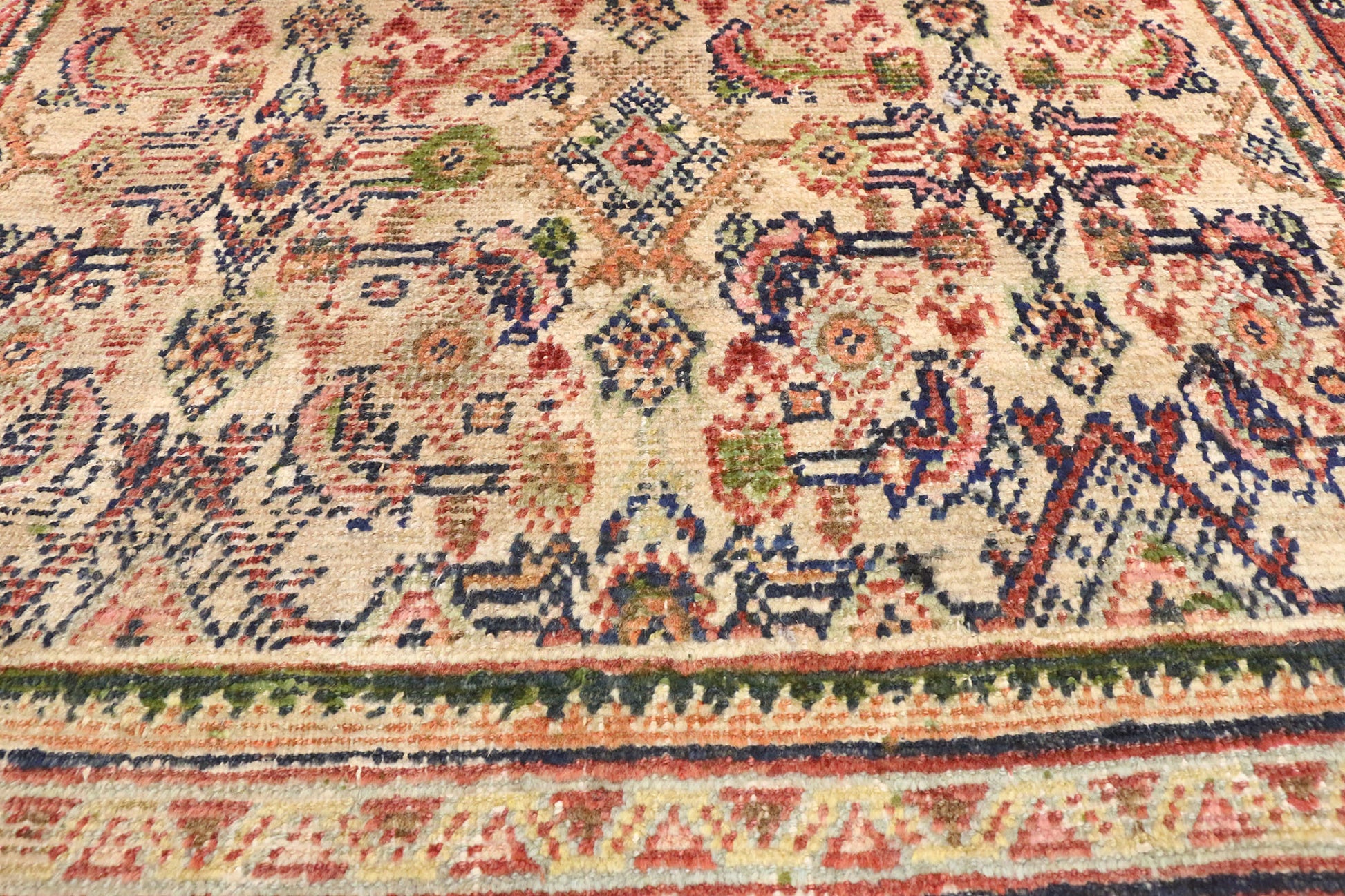 4 x 9 Vintage Persian Mahal Rug 75196