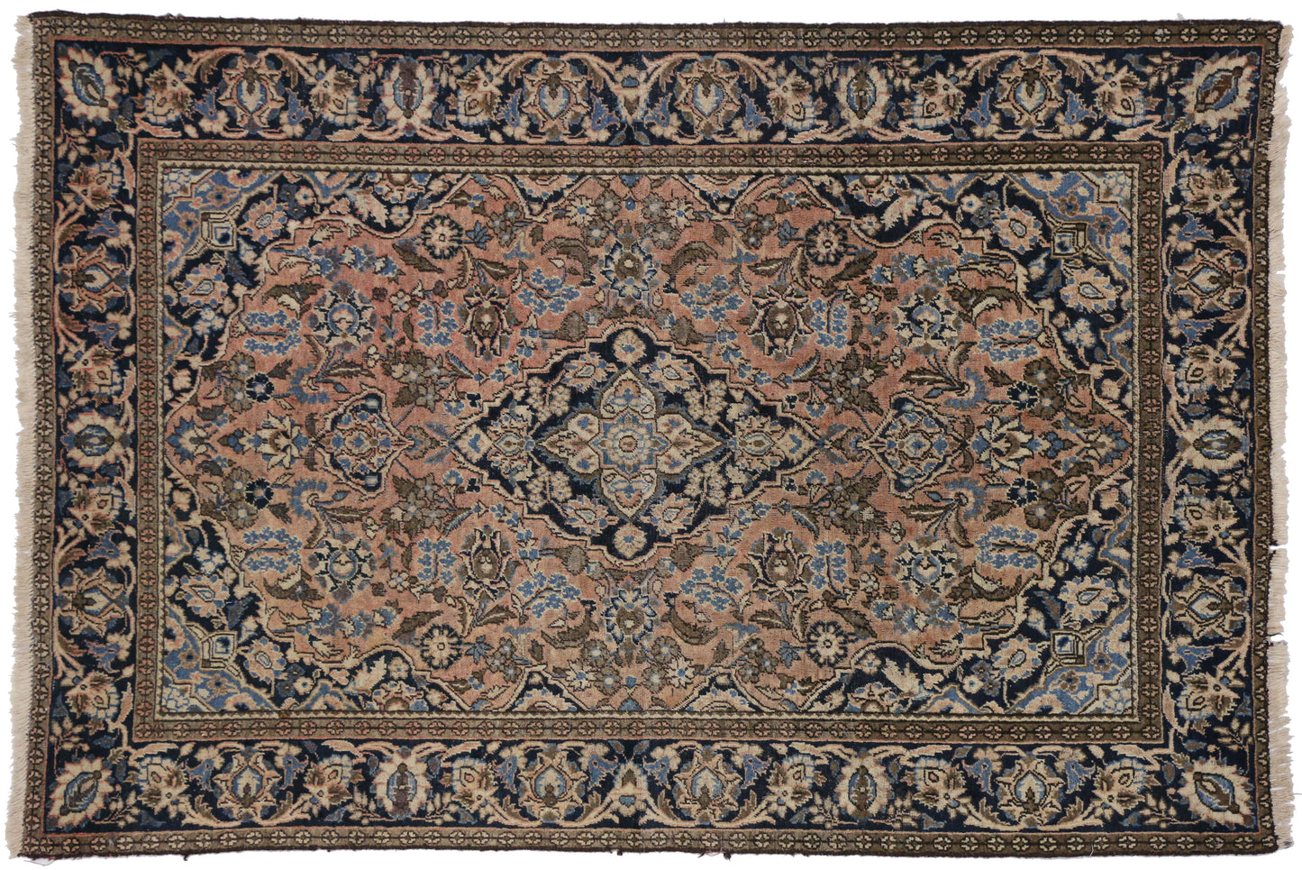 4 x 6 Vintage Kashan Rug 75221