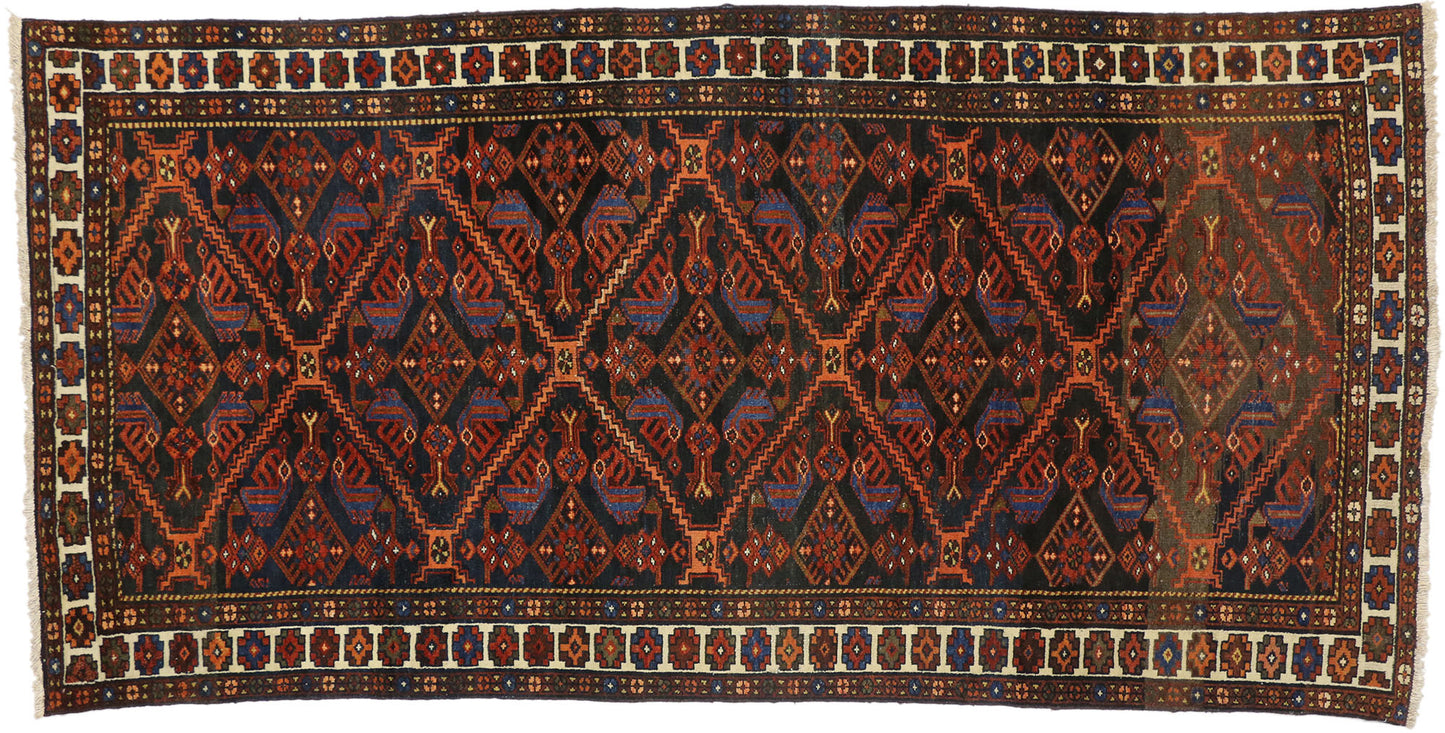 5 x 10 Vintage Persian Bakhtiari Rug 75256