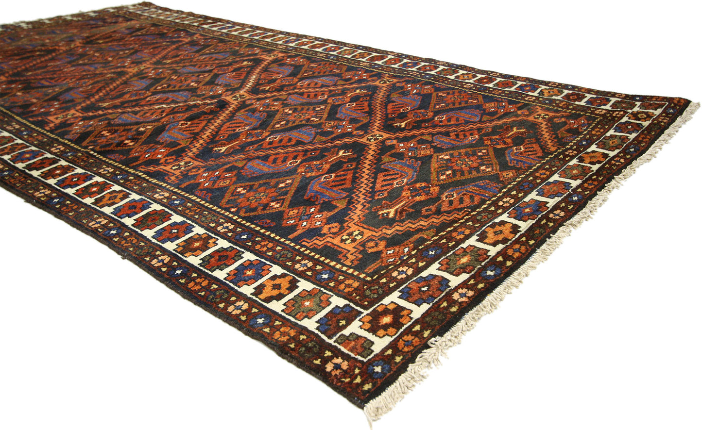 5 x 10 Vintage Persian Bakhtiari Rug 75256