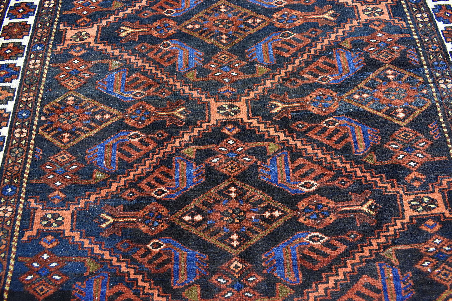 5 x 10 Vintage Persian Bakhtiari Rug 75256
