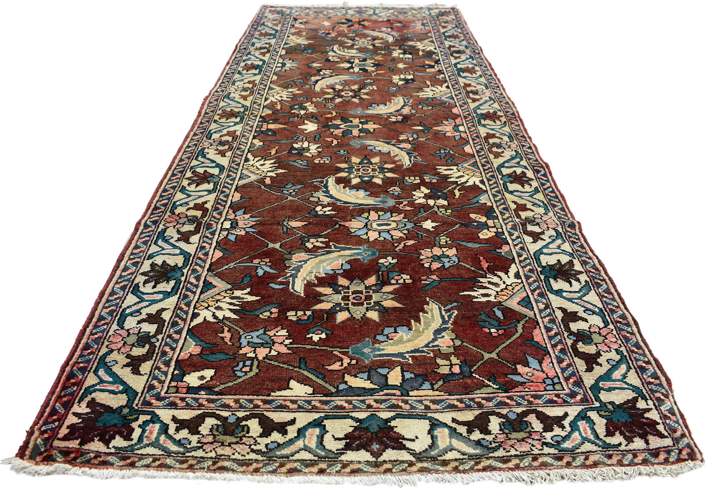 4 x 10 Vintage Persian Bakhtiari Rug 75262