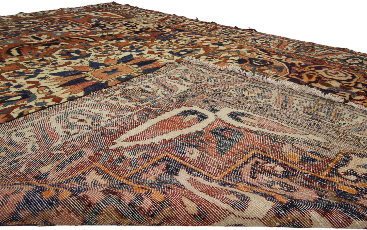 7 x 11 Vintage Persian Bakhtiari Rug 75264