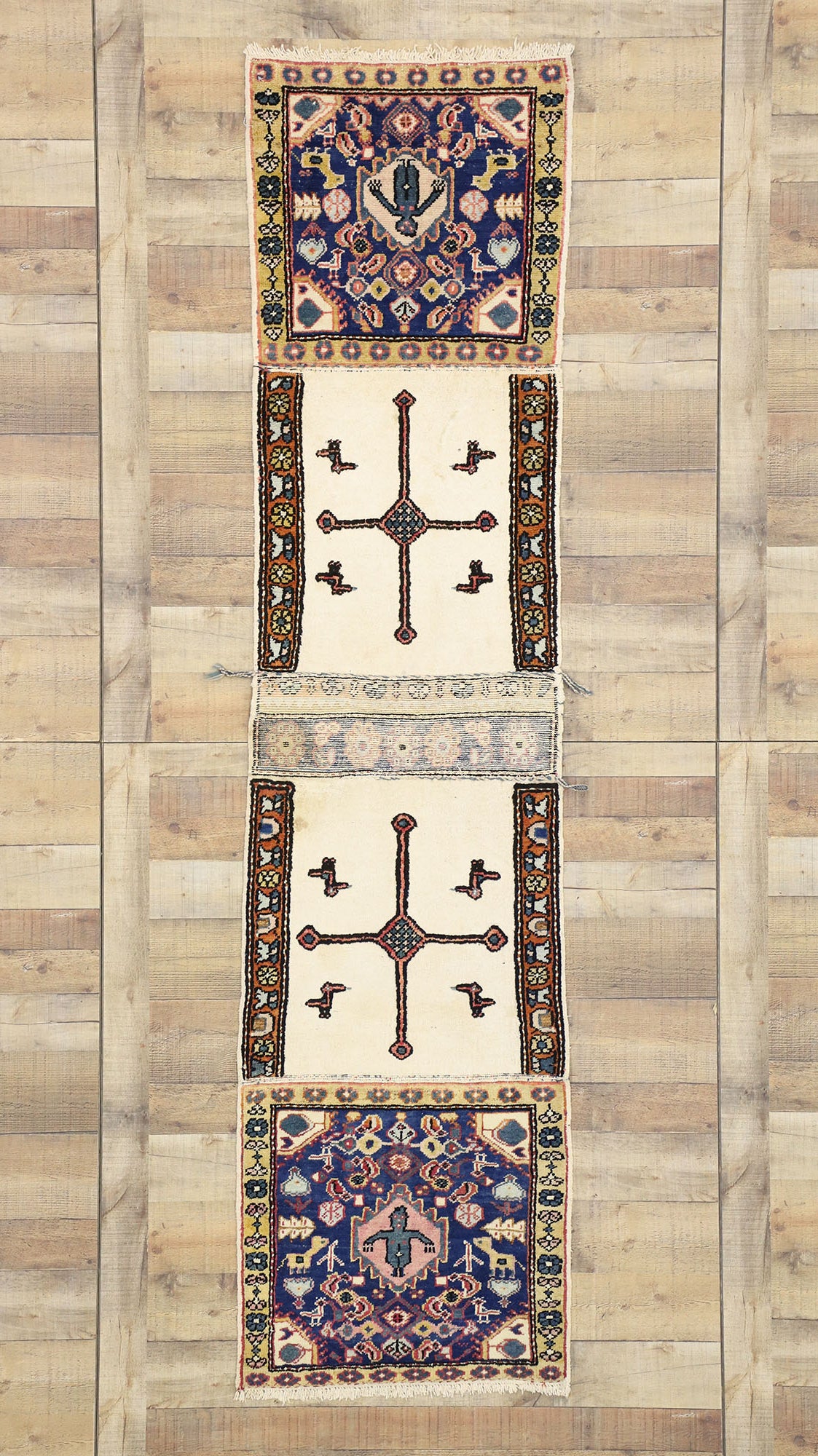 2 x 9 Vintage Caucasian Azerbaijan Saddlebag 75284