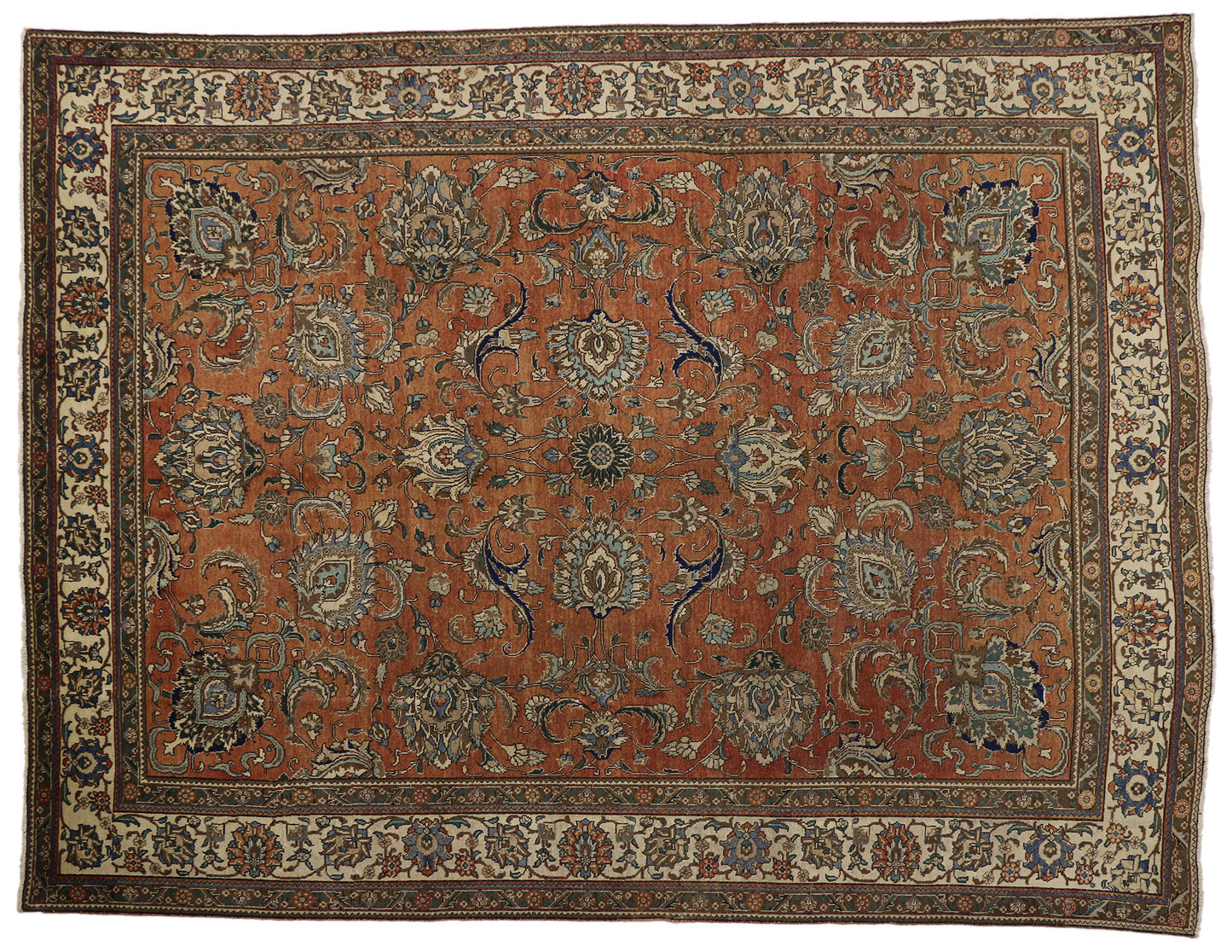 10 x 13 Vintage Persian Tabriz Rug 75296