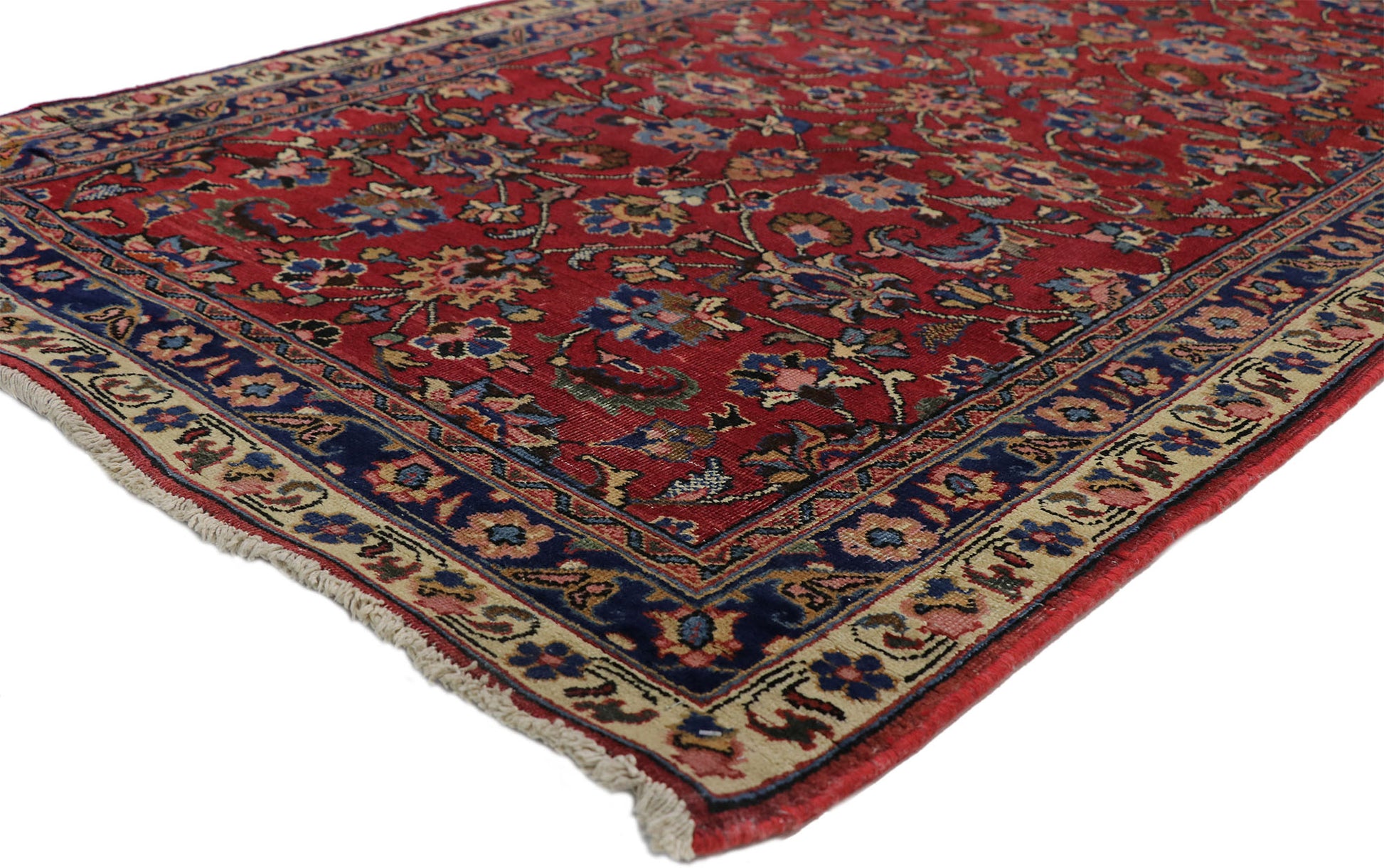 3 x 12 Antique Persian Mashhad Rug 75353