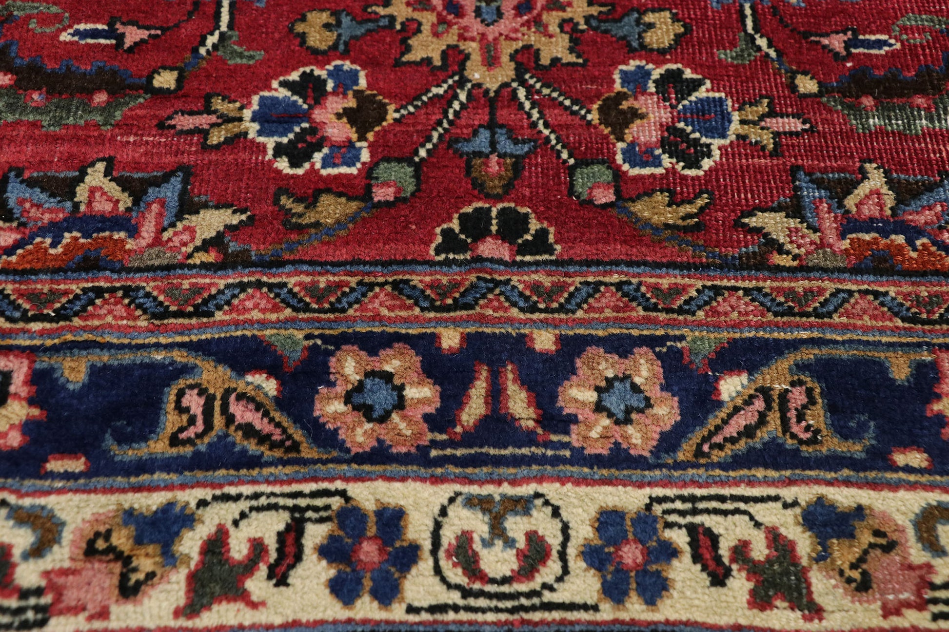 3 x 12 Antique Persian Mashhad Rug 75353
