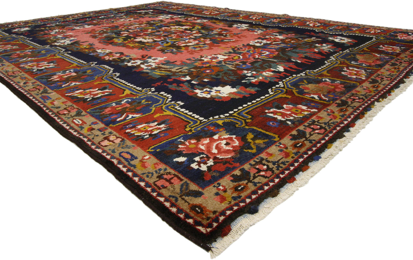 7 x 10 Antique Persian Bakhtiari Rug 75358