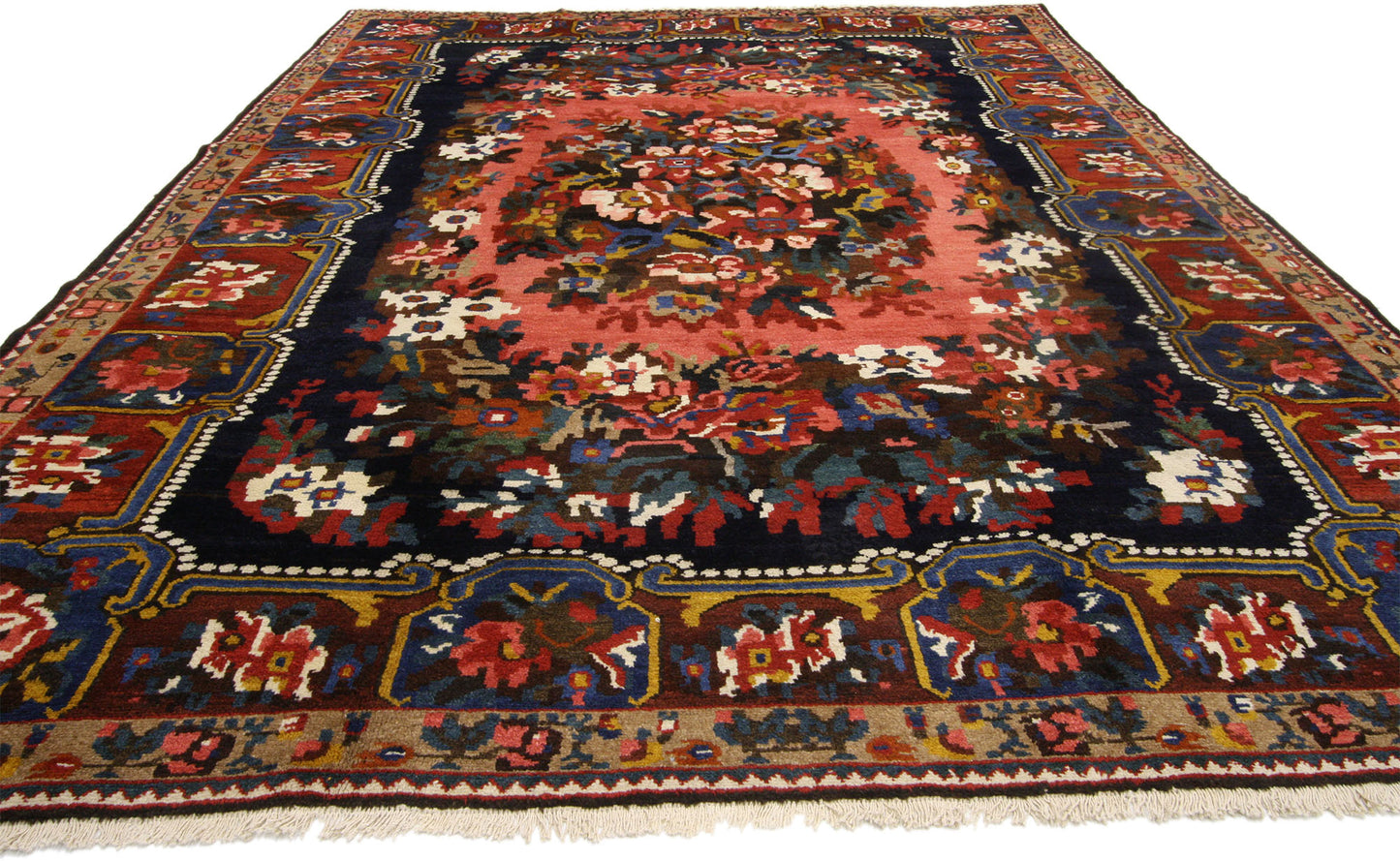 7 x 10 Antique Persian Bakhtiari Rug 75358