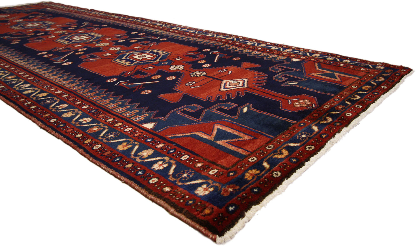 4 x 10 Antique Persian Hamadan Rug 75360