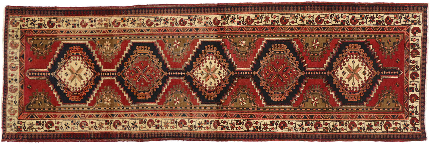 4 x 11 Vintage Persian Azerbaijan Rug 75372