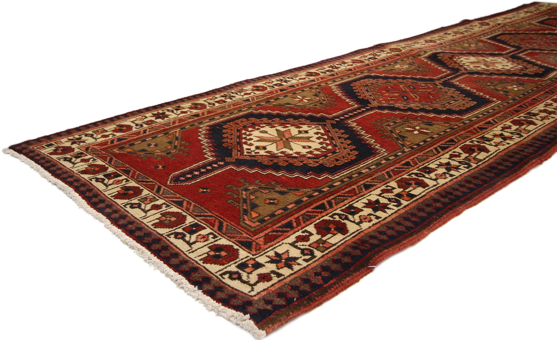 4 x 11 Vintage Persian Azerbaijan Rug 75372