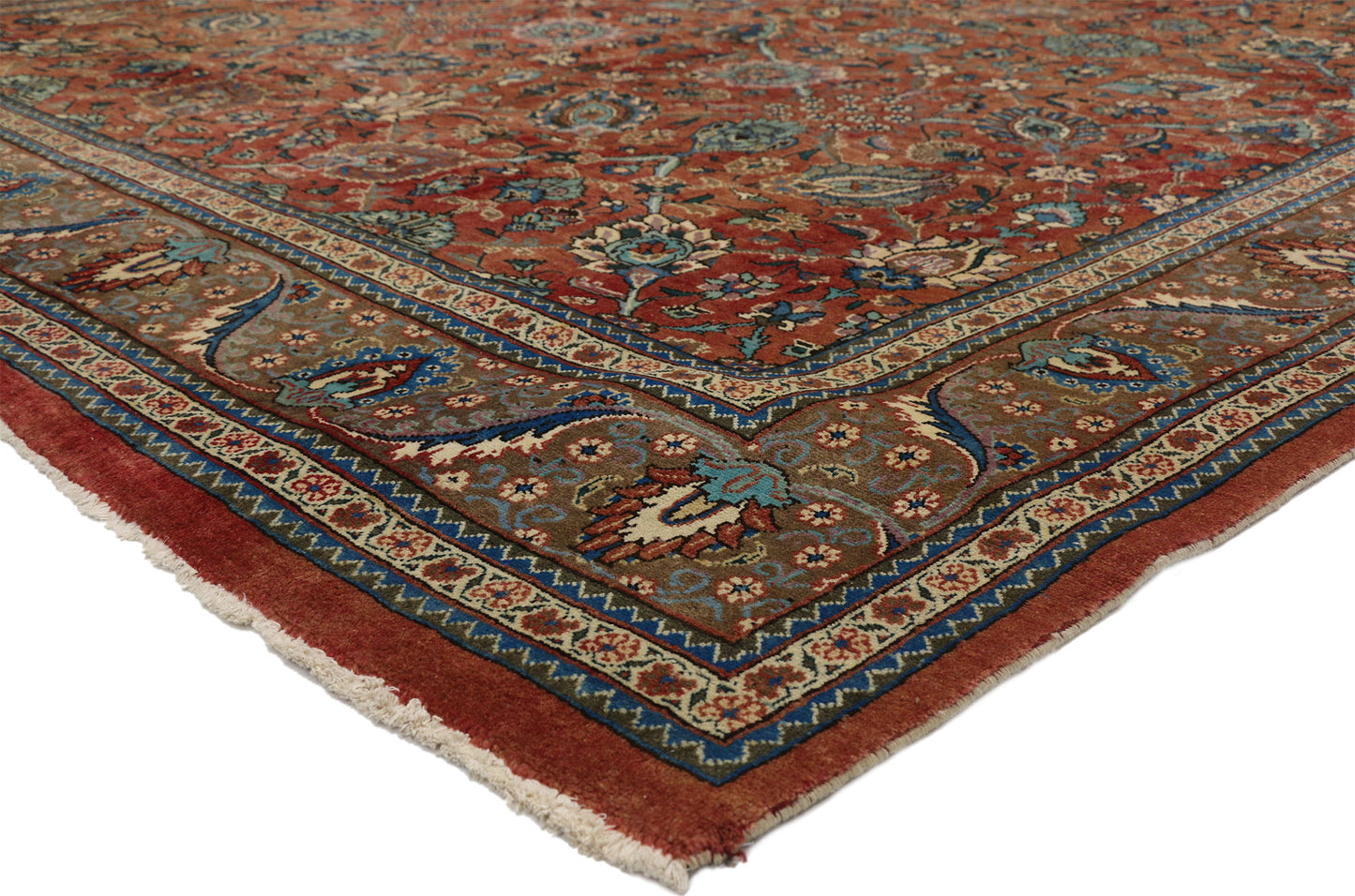 10 x 10 Vintage Tabriz Rug 75514