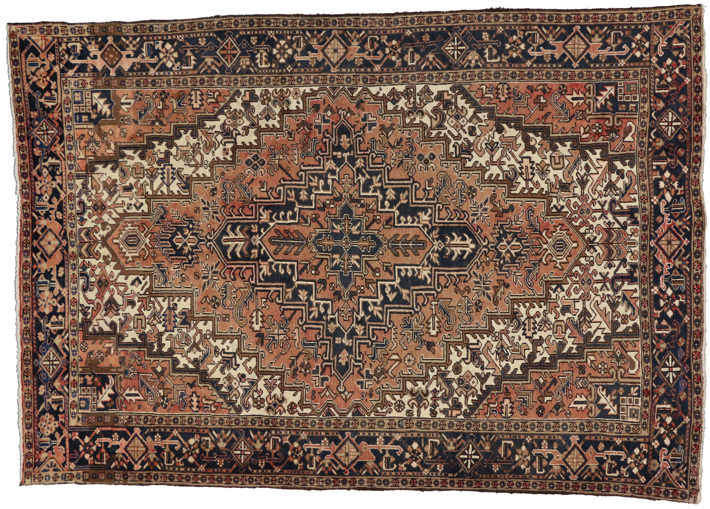 7 x 11 Vintage Heriz Rug 75542