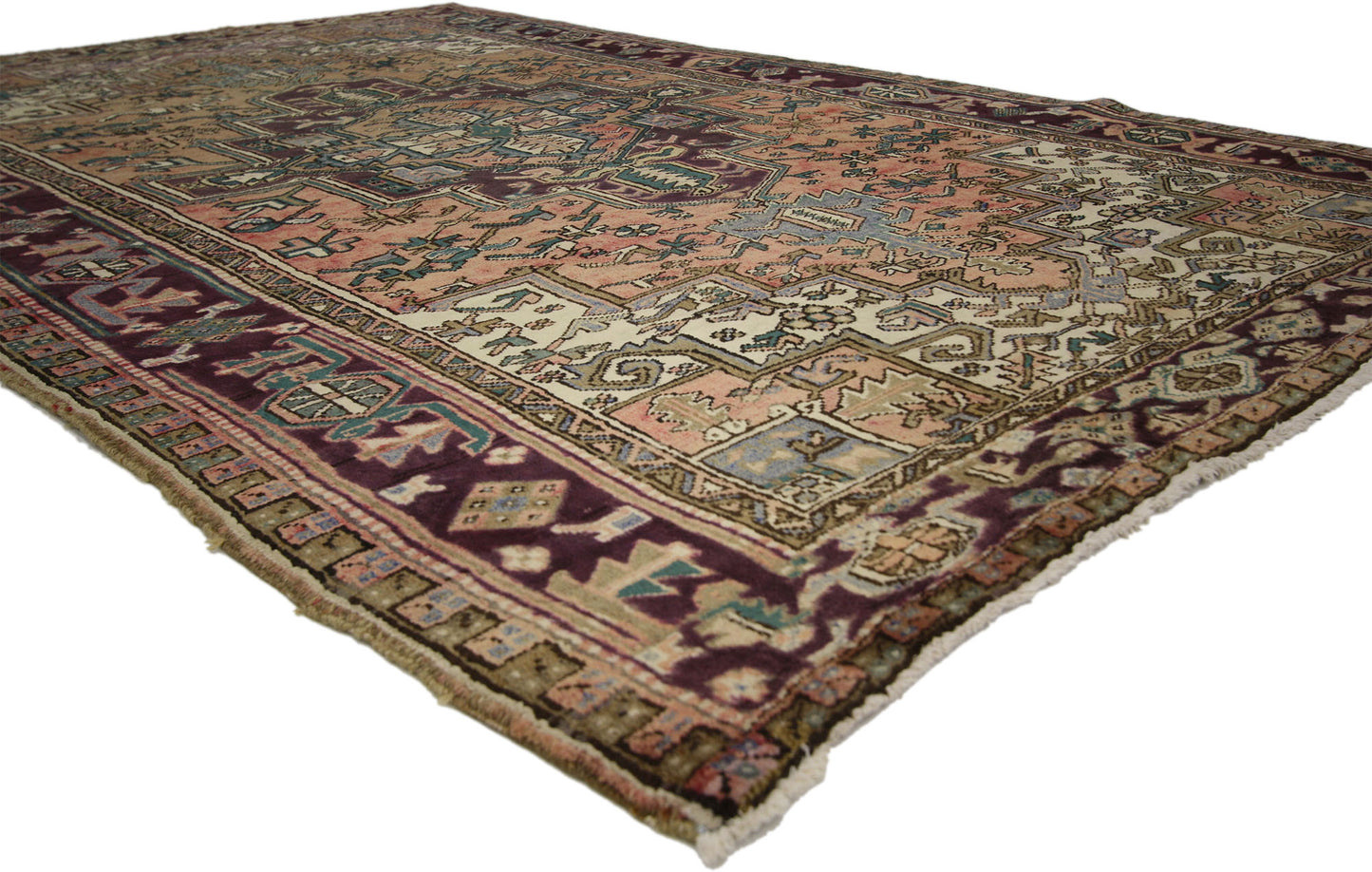 6 x 9 Vintage Persian Heriz Rug 75553