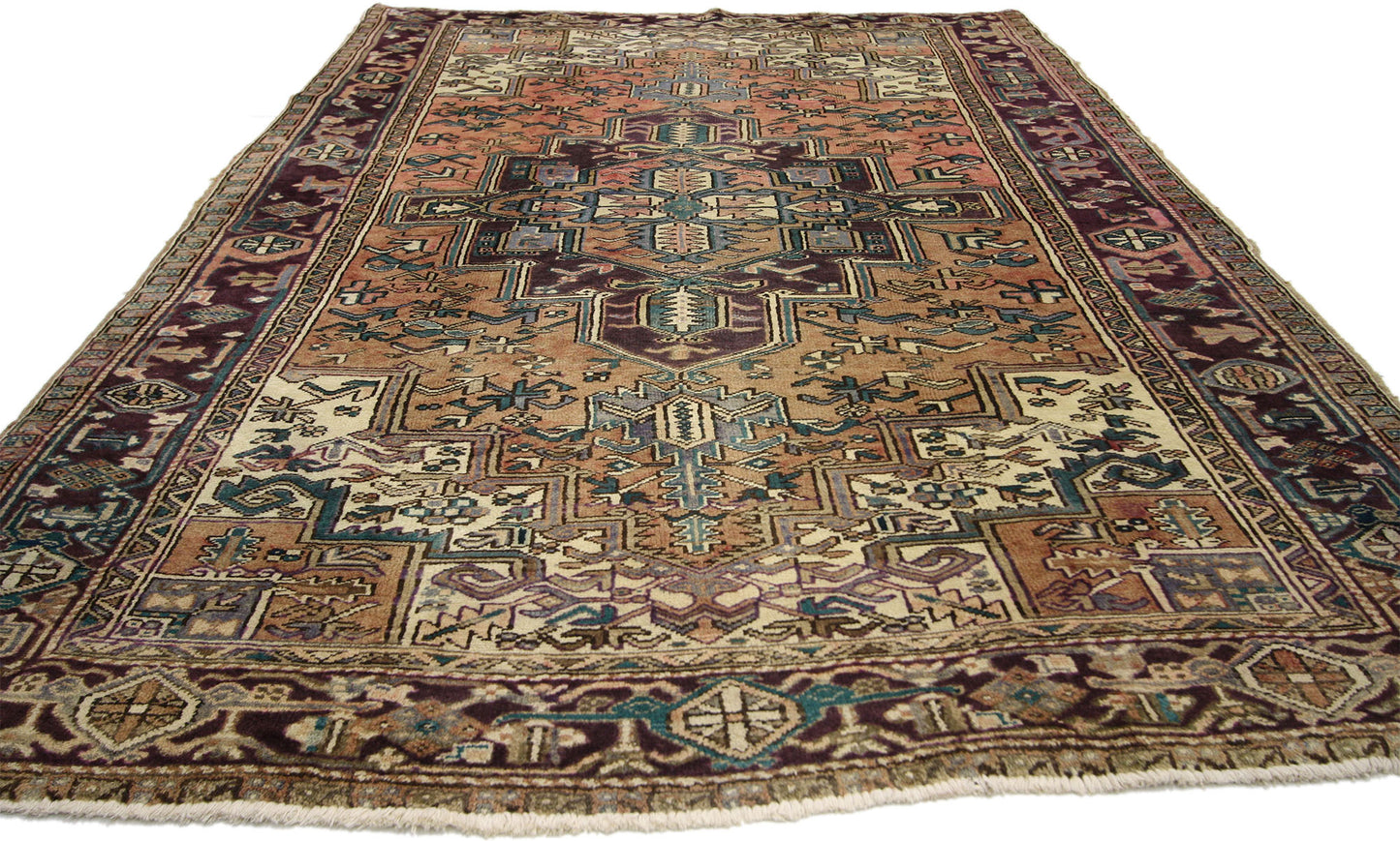 6 x 9 Vintage Persian Heriz Rug 75553