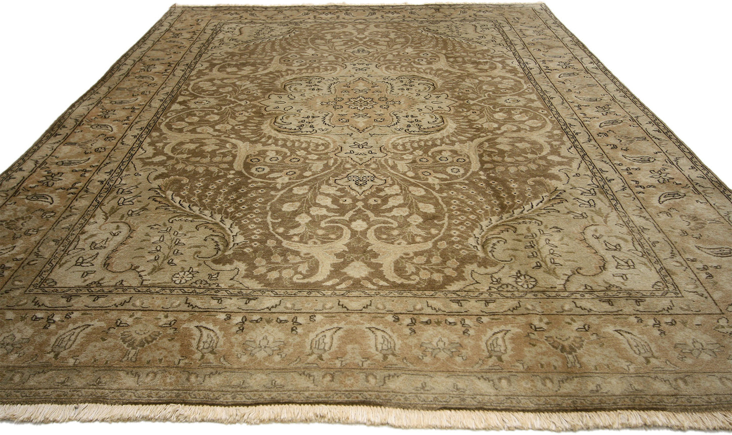 6 x 9 Vintage Persian Tabriz Rug 75560
