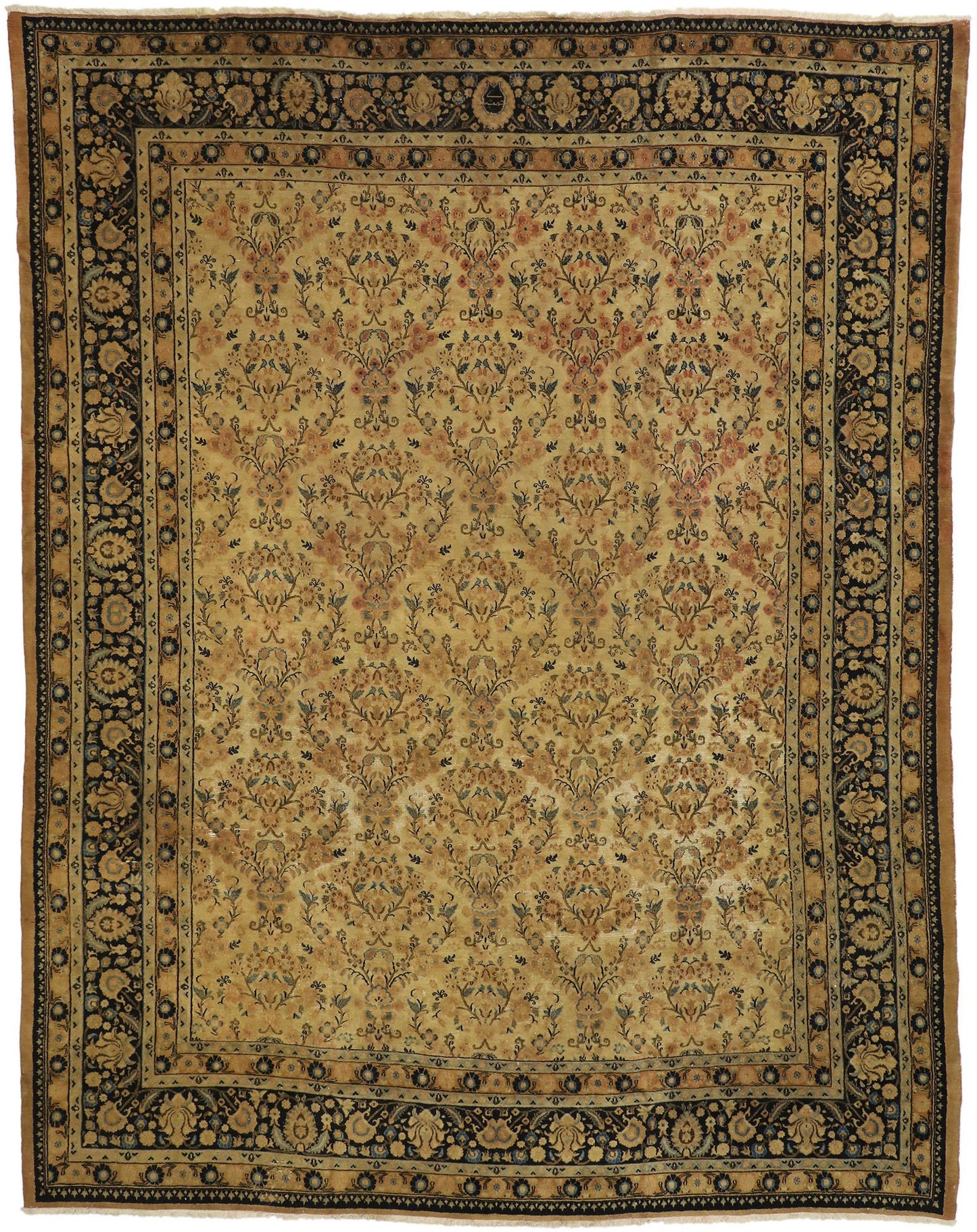 11 x 14 Antique Persian Mashhad Rug 75596