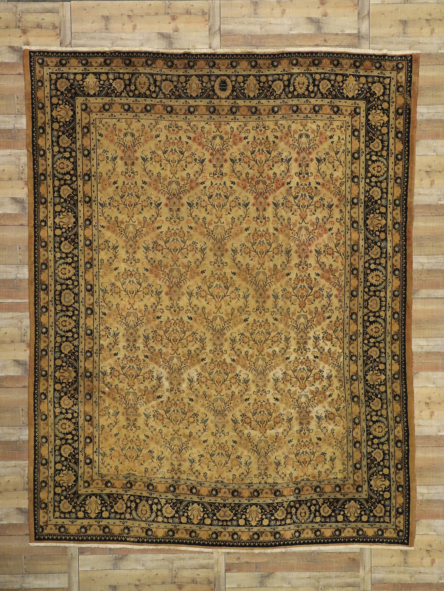 11 x 14 Antique Persian Mashhad Rug 75596