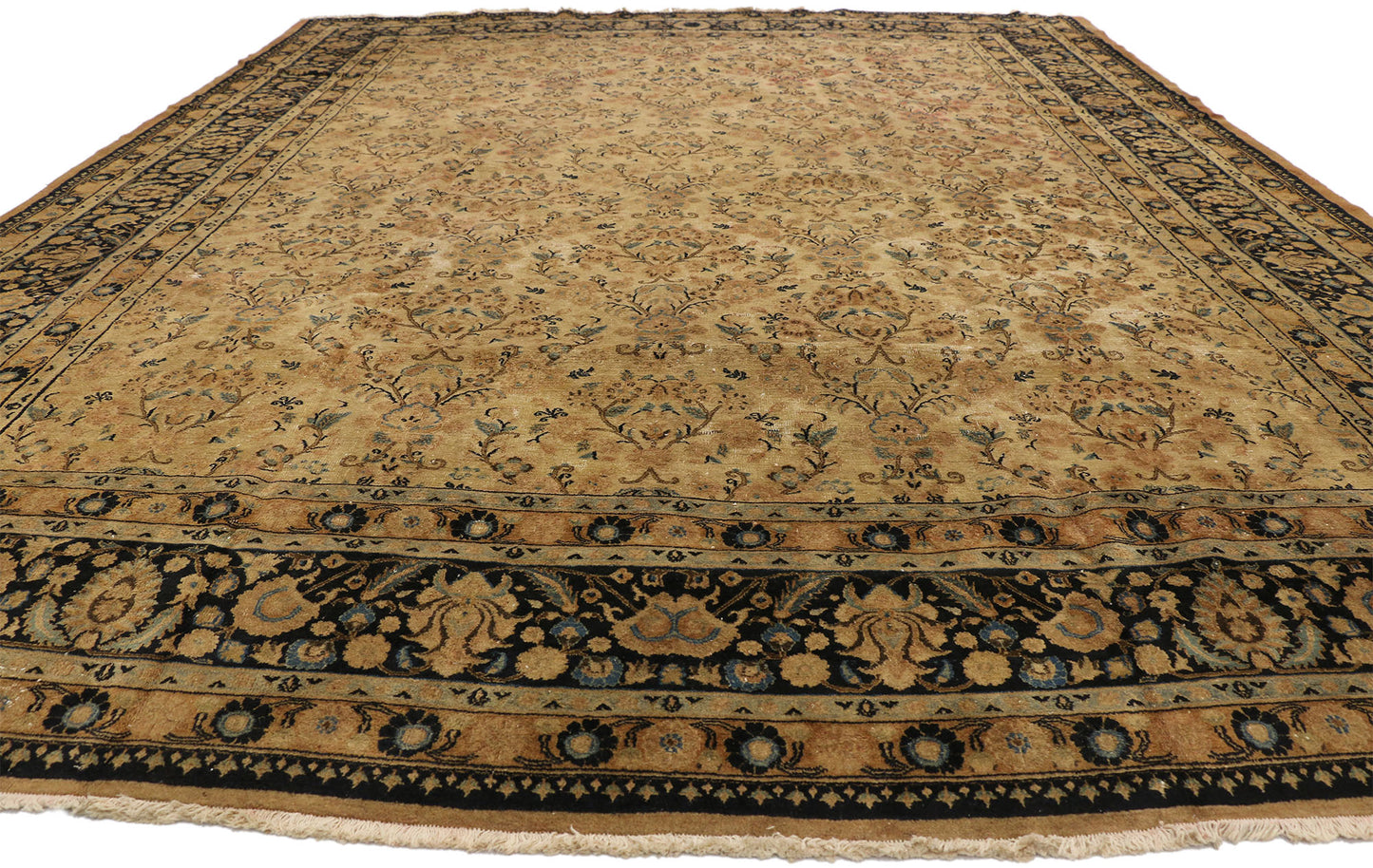 11 x 14 Antique Persian Mashhad Rug 75596