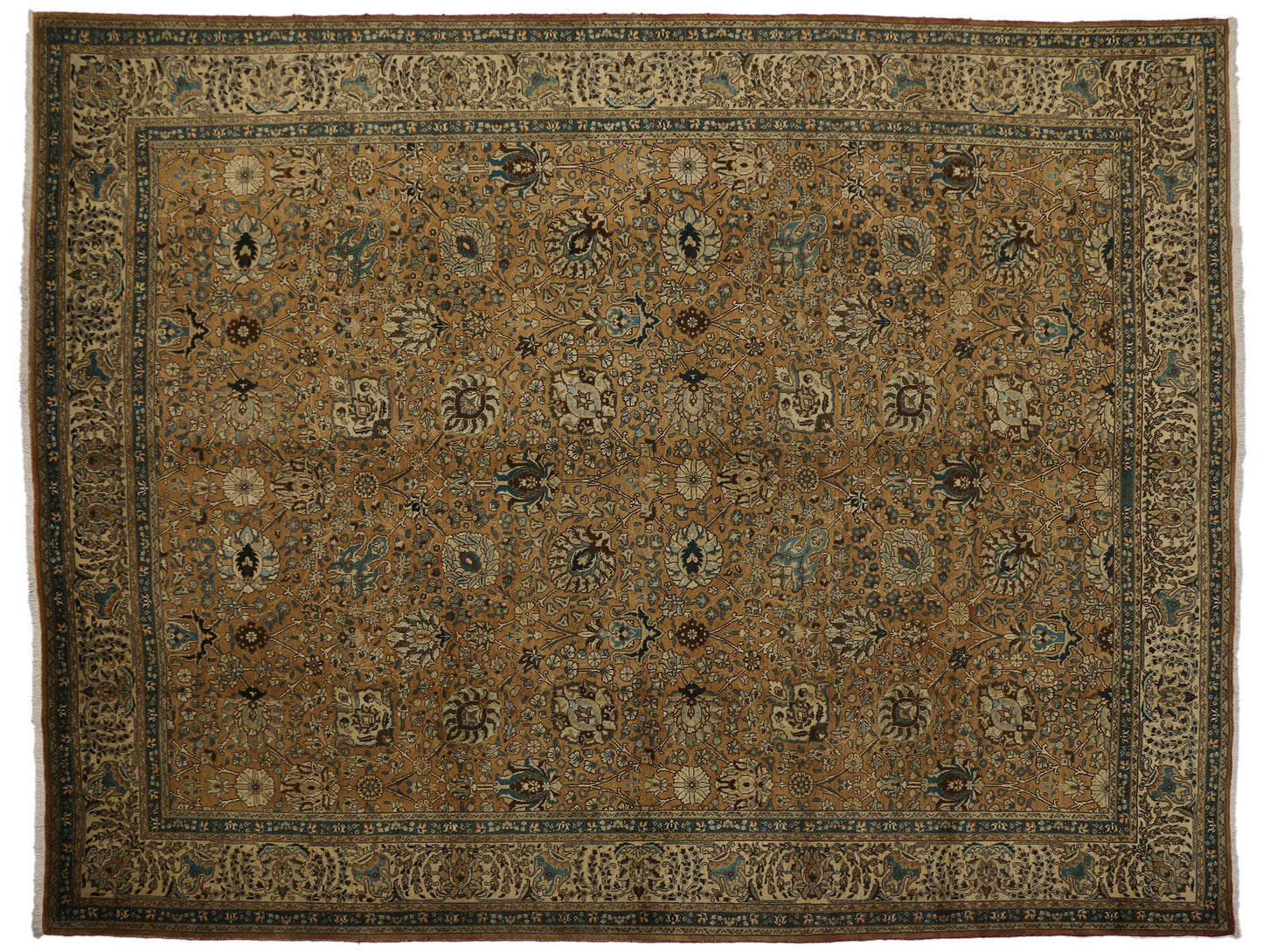10 x 13 Vintage Persian Tabriz Rug 75603