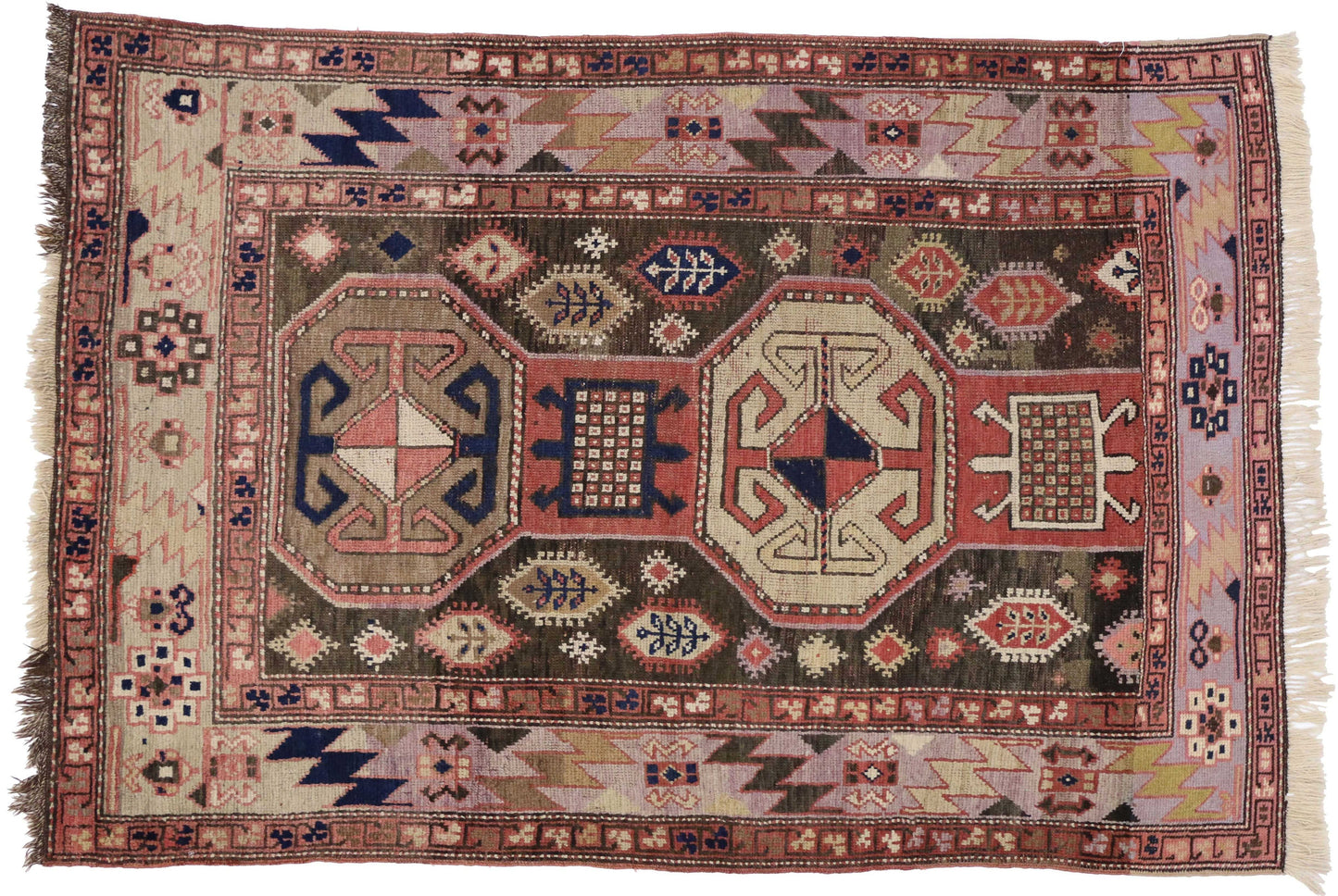 4 x 6 Vintage Persian Azerbaijan Rug 75618