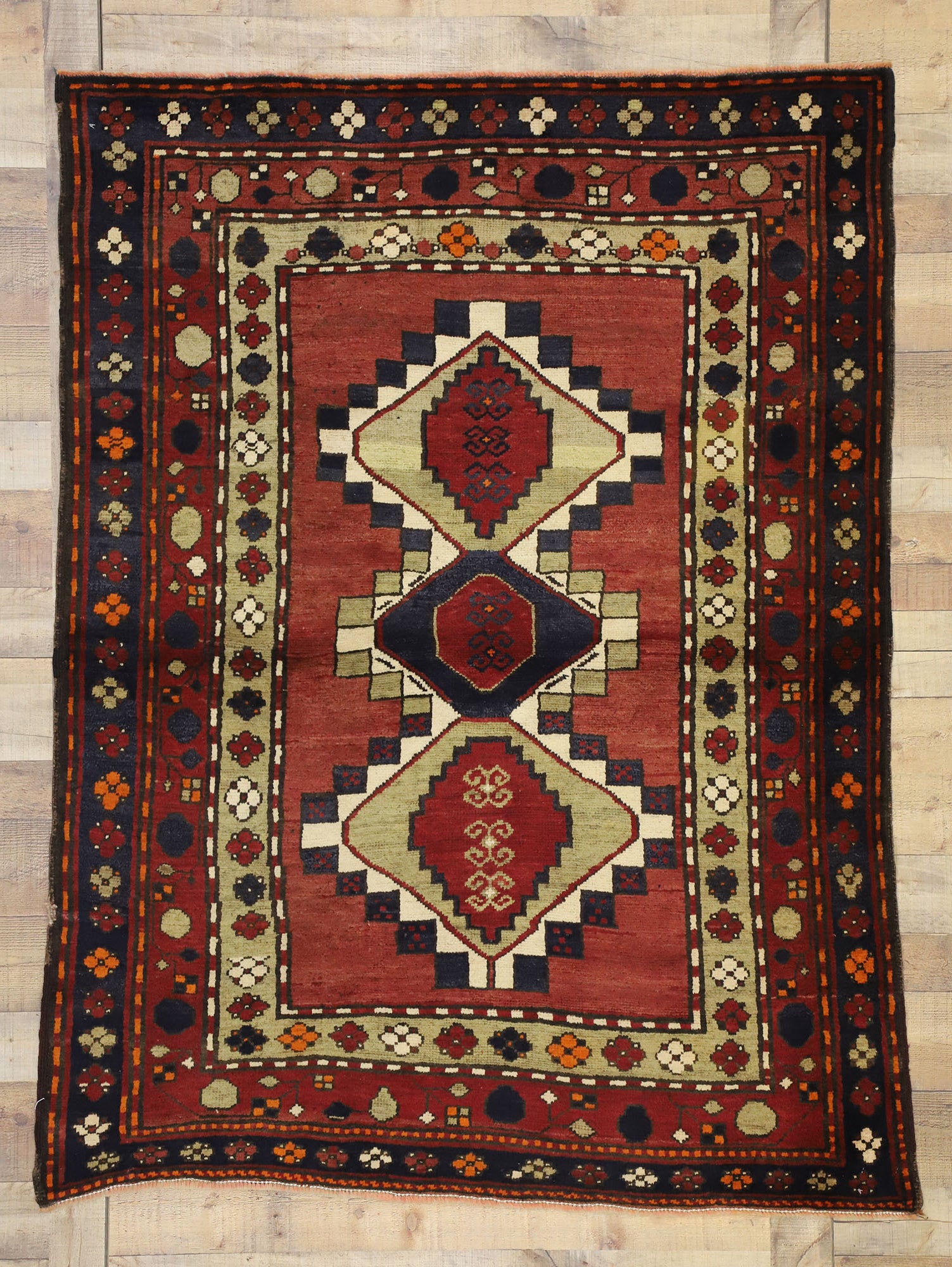 5 x 6 Vintage Persian Azerbaijan Rug 75646