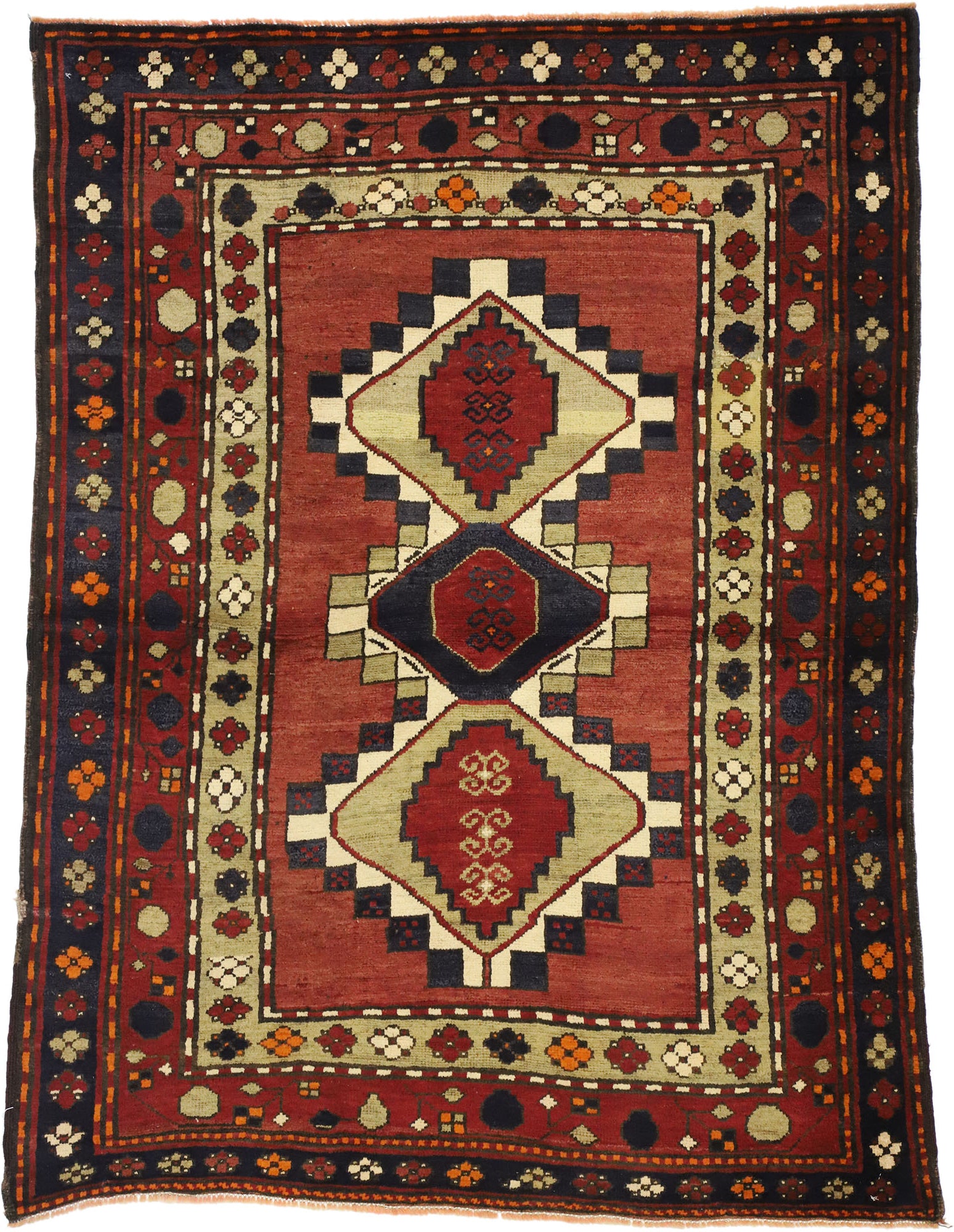 5 x 6 Vintage Persian Azerbaijan Rug 75646
