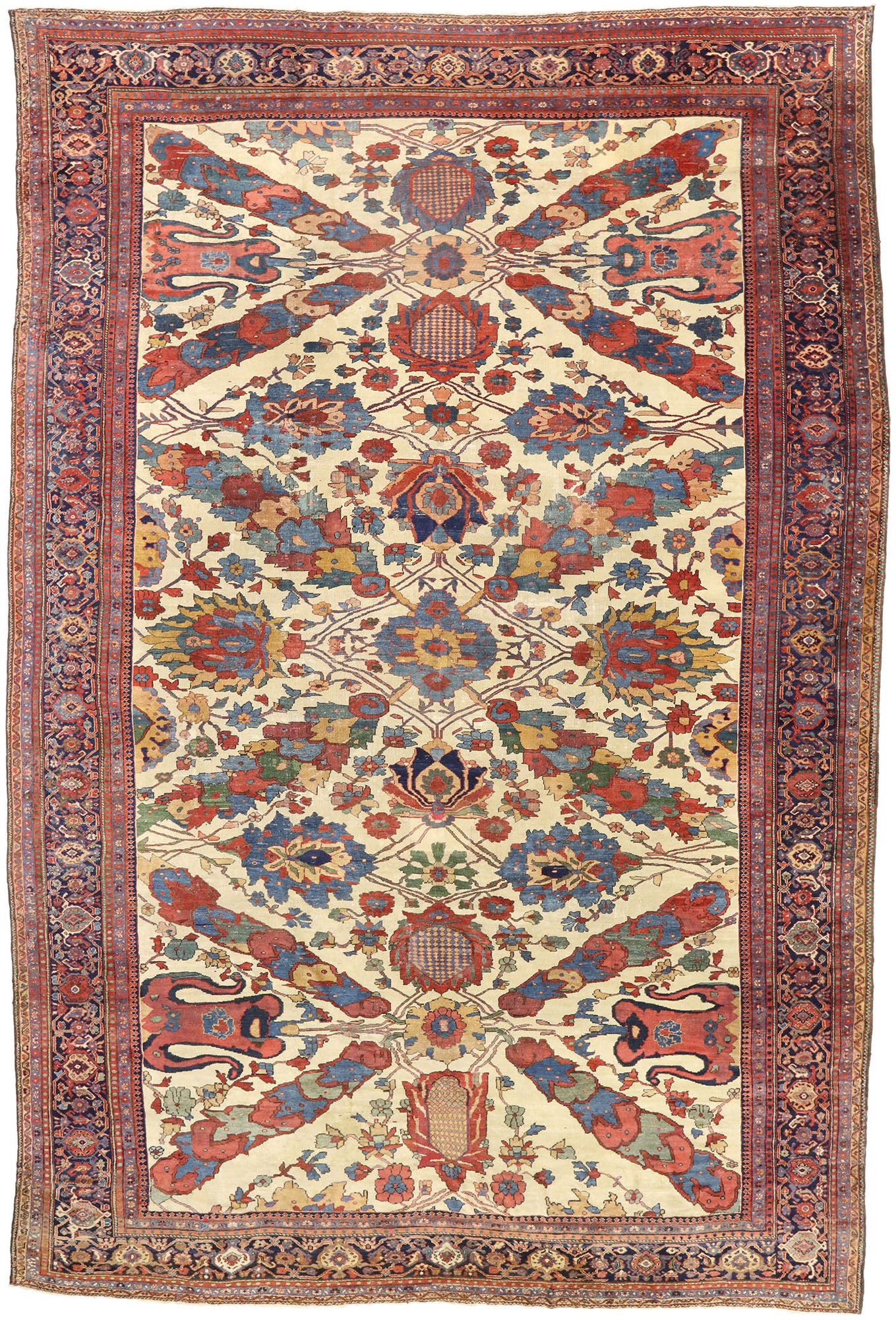 14 x 20 Antique Persian Ziegler Mahal Rug 75660