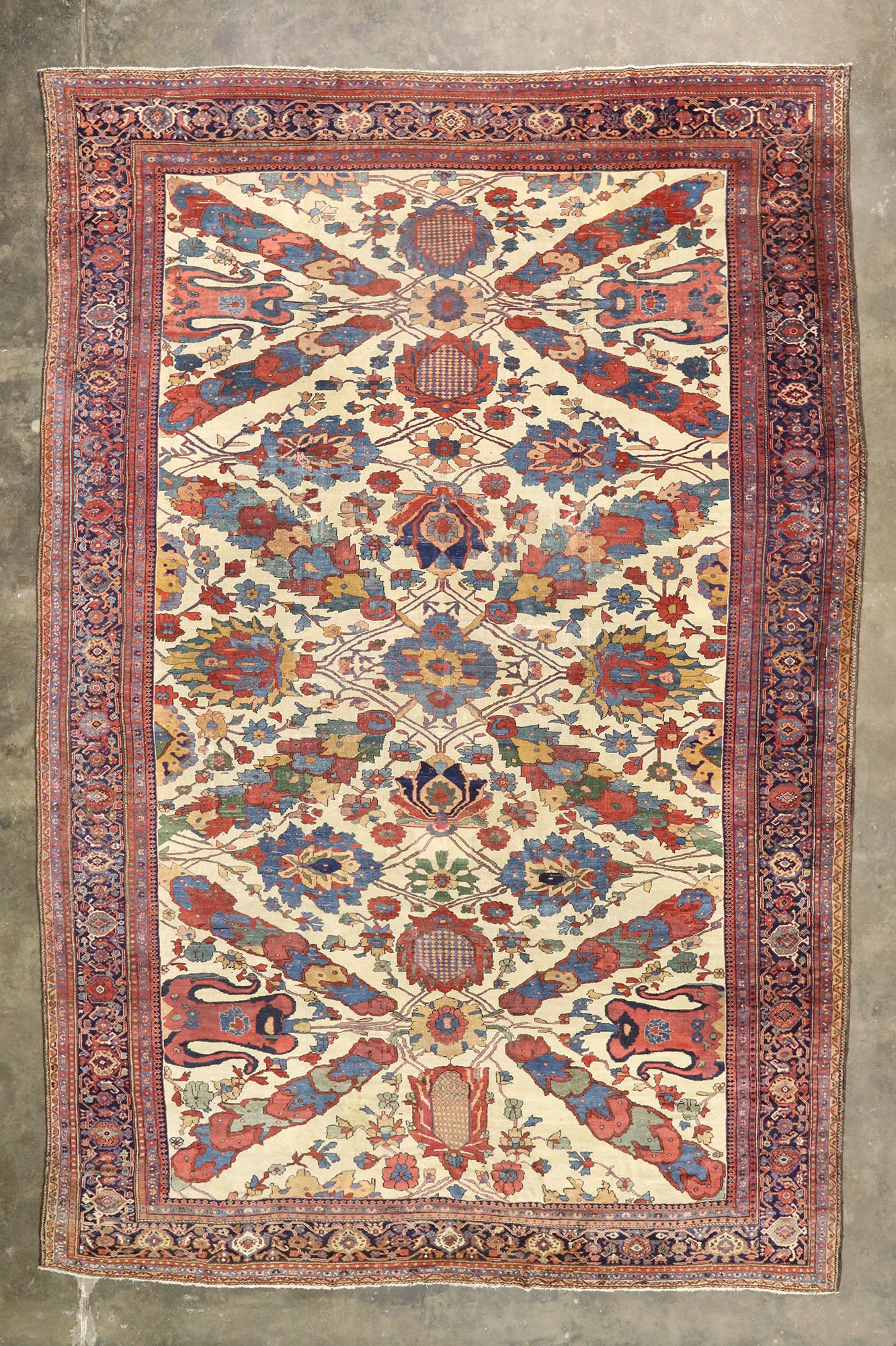 14 x 20 Antique Persian Ziegler Mahal Rug 75660
