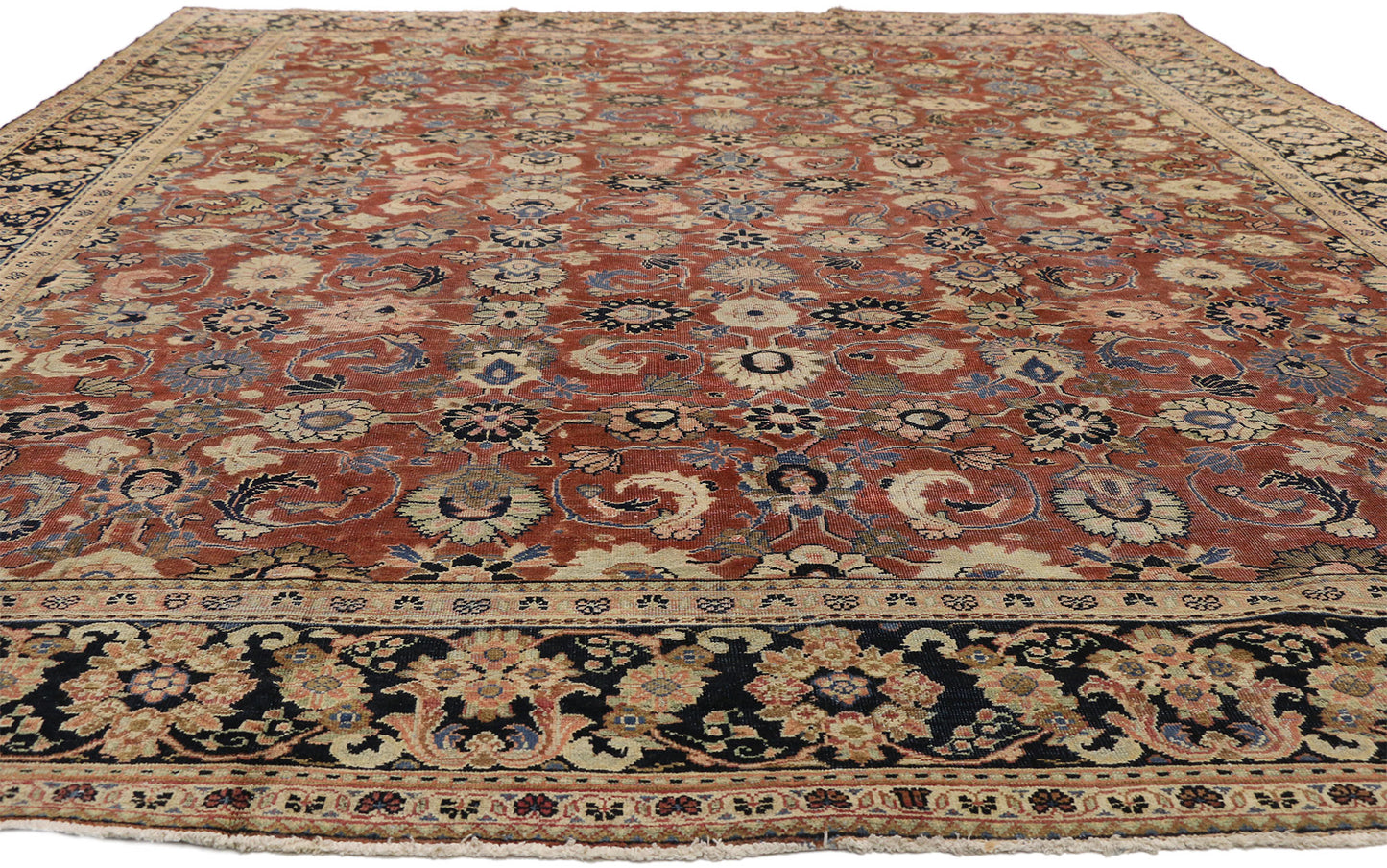 10 x 13 Vintage Persian Mahal Rug 75702