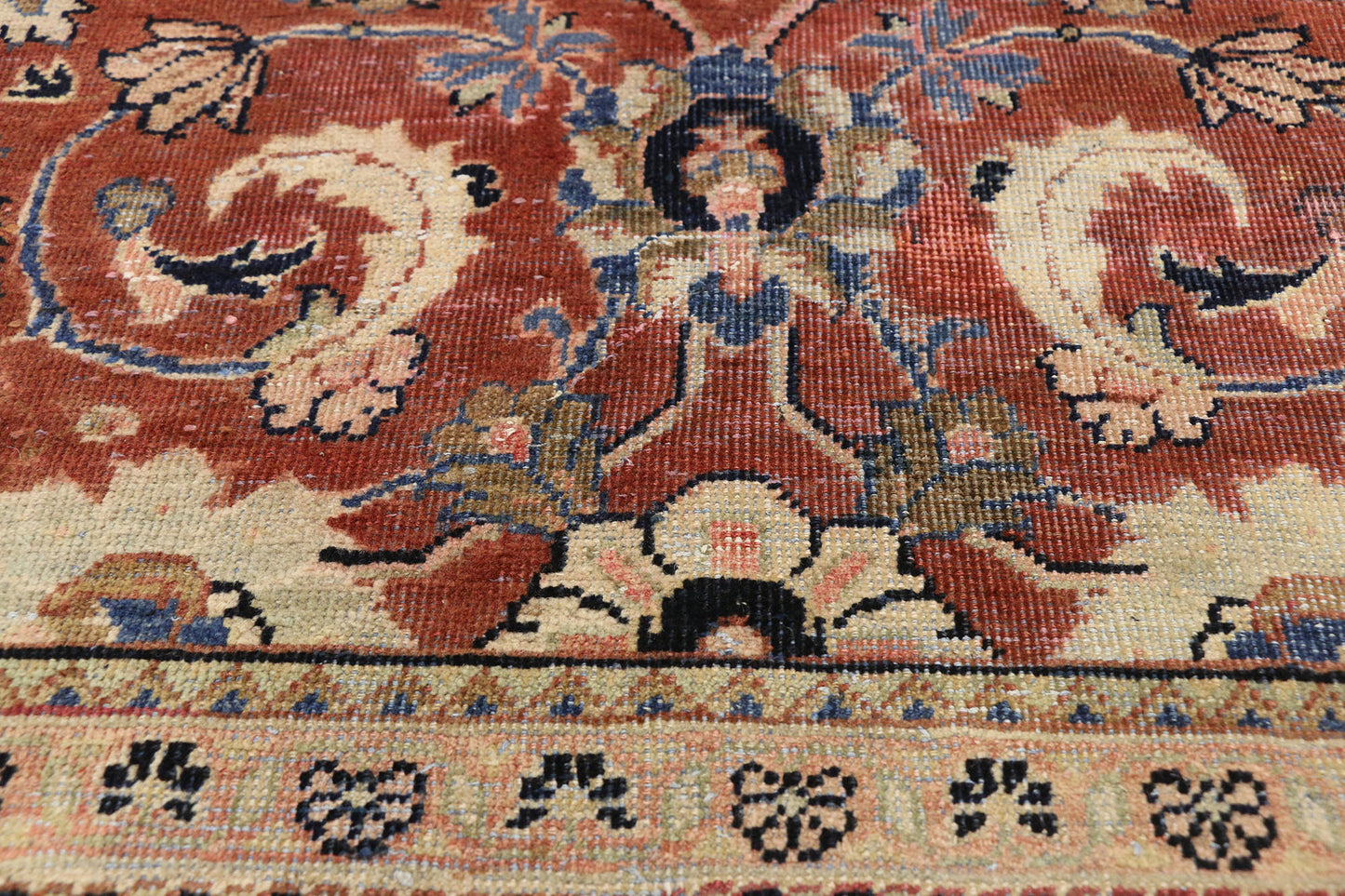 10 x 13 Vintage Persian Mahal Rug 75702