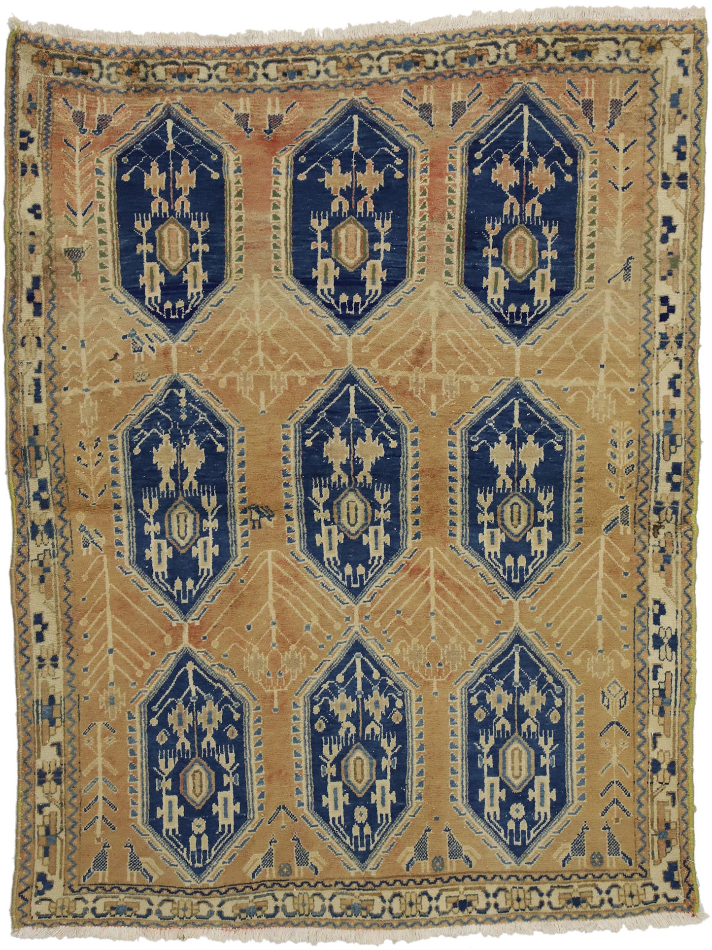 4 x 5 Vintage Sirjan Rug 75736