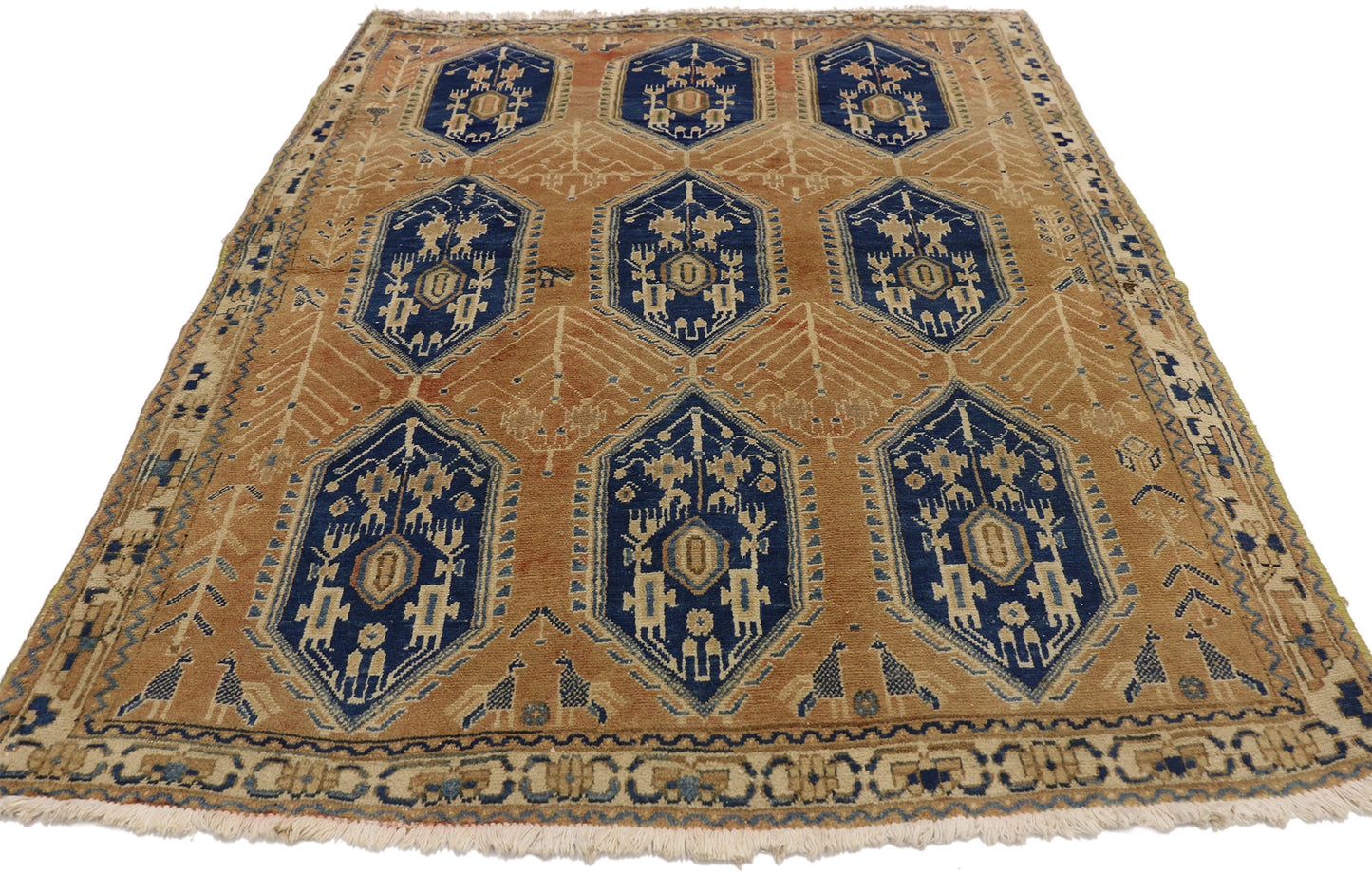 4 x 5 Vintage Sirjan Rug 75736