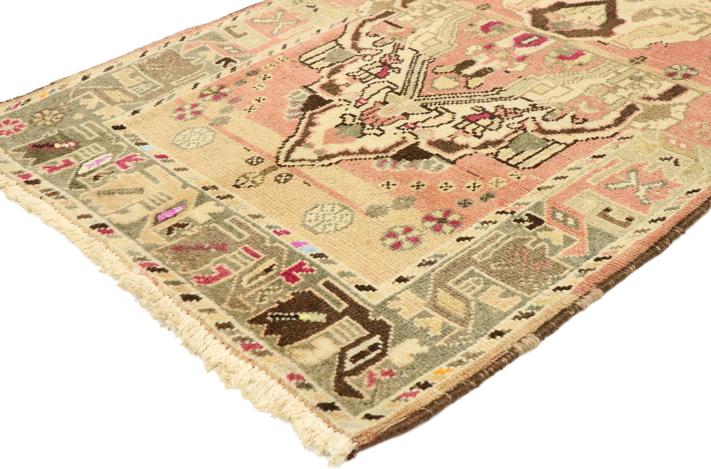 3 x 4 Vintage Persian Bakhtiari Rug 75751
