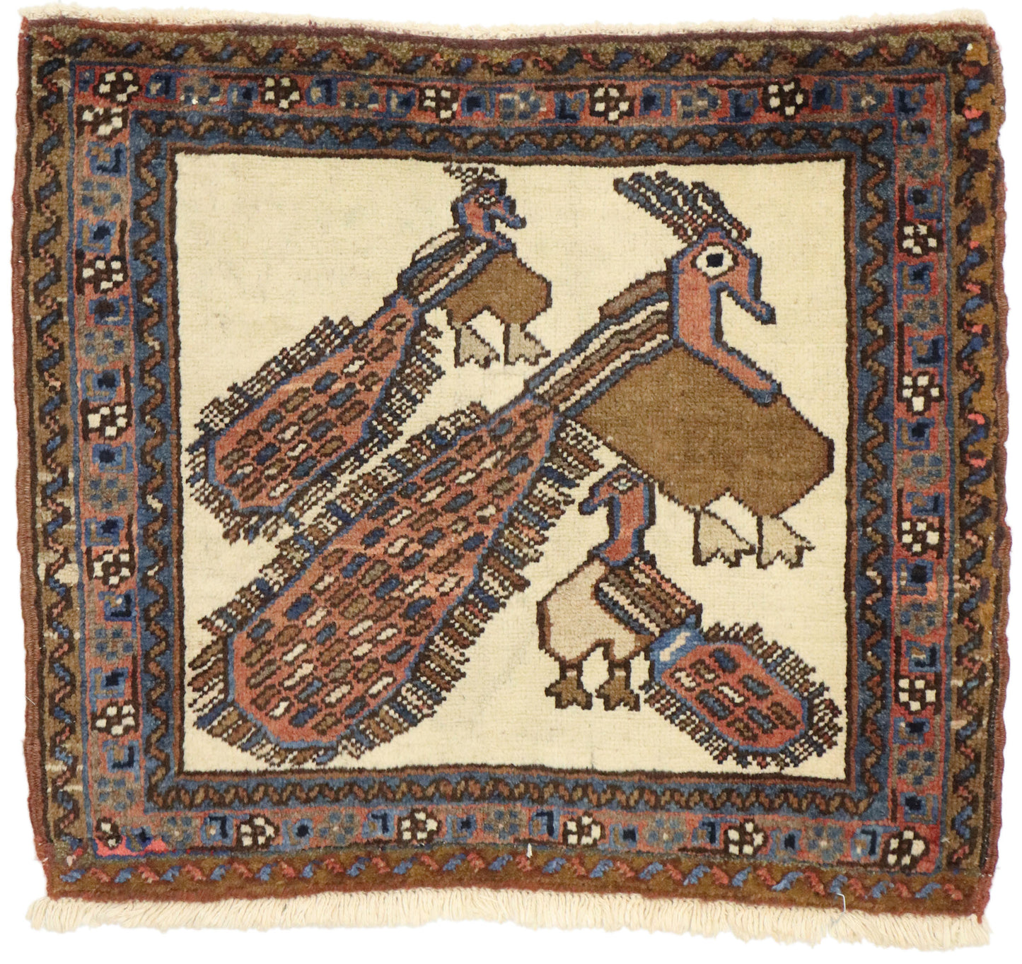 2 x 2 Vintage Persian Heriz Rug 75761