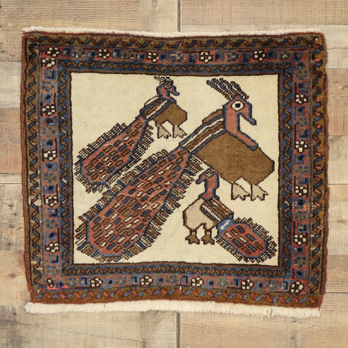 2 x 2 Vintage Persian Heriz Rug 75761