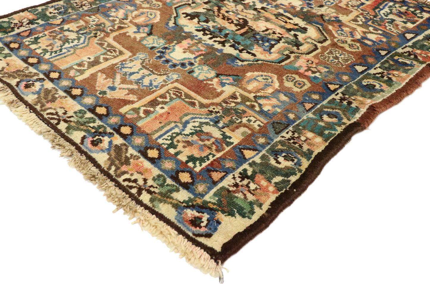 3 x 3 Vintage Persian Bakhtiari Rug 75762